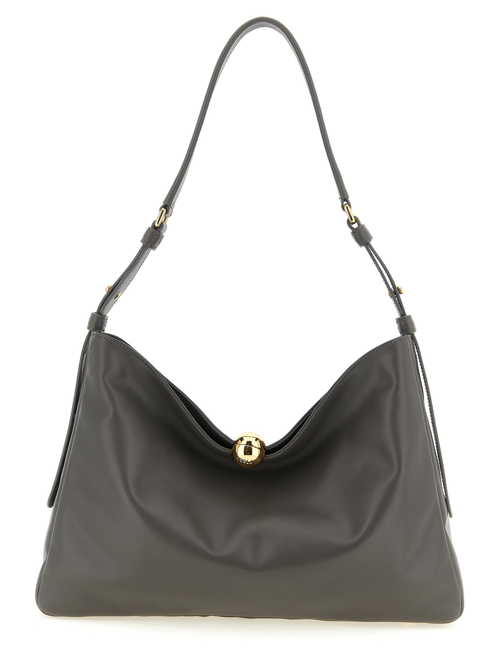 Furla Gray Calfskin Shoulder Bag Furla Gray Calfskin Shoulder Bag