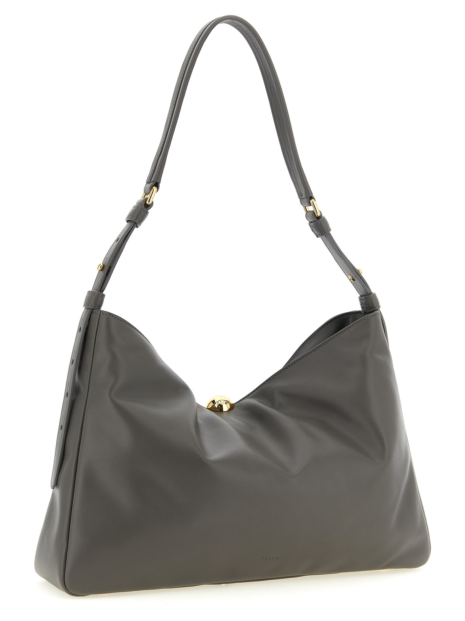 Furla Gray Calfskin Shoulder Bag Furla Gray Calfskin Shoulder Bag - Image 2