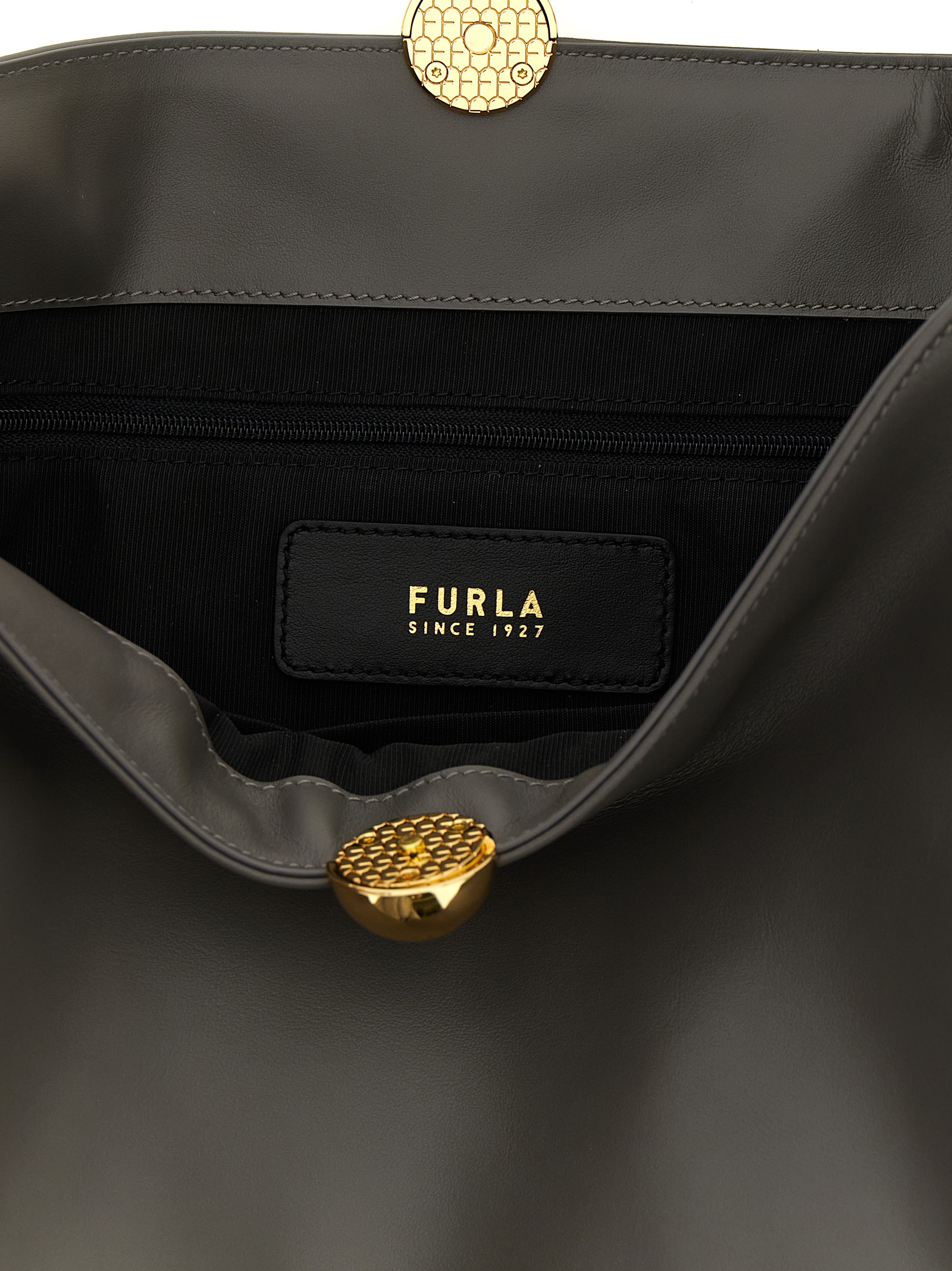 Furla Gray Calfskin Shoulder Bag Furla Gray Calfskin Shoulder Bag - Image 4
