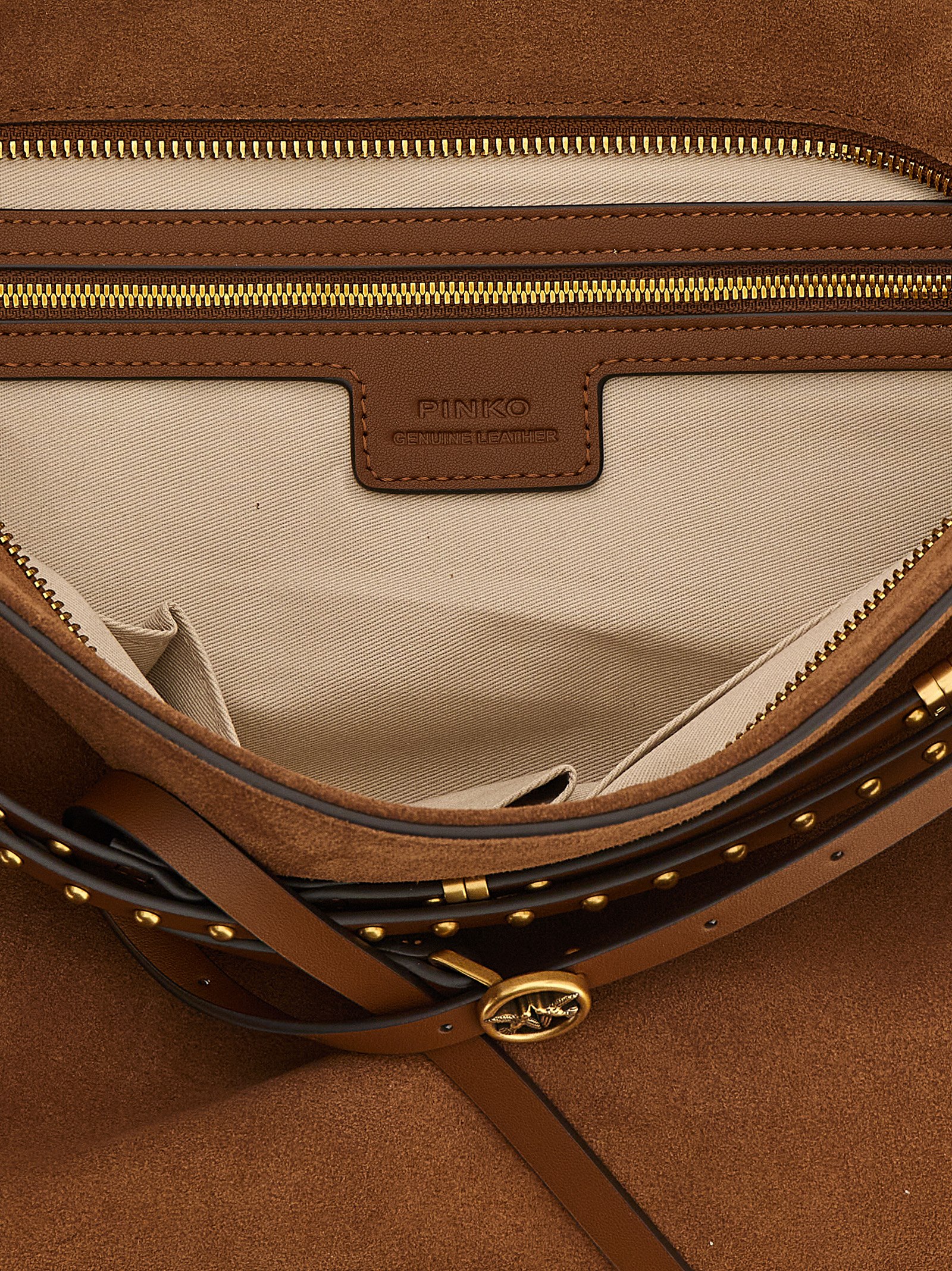 PINKO Brown Cowhide Shoulder Bag PINKO Brown Cowhide Shoulder Bag - Image 4