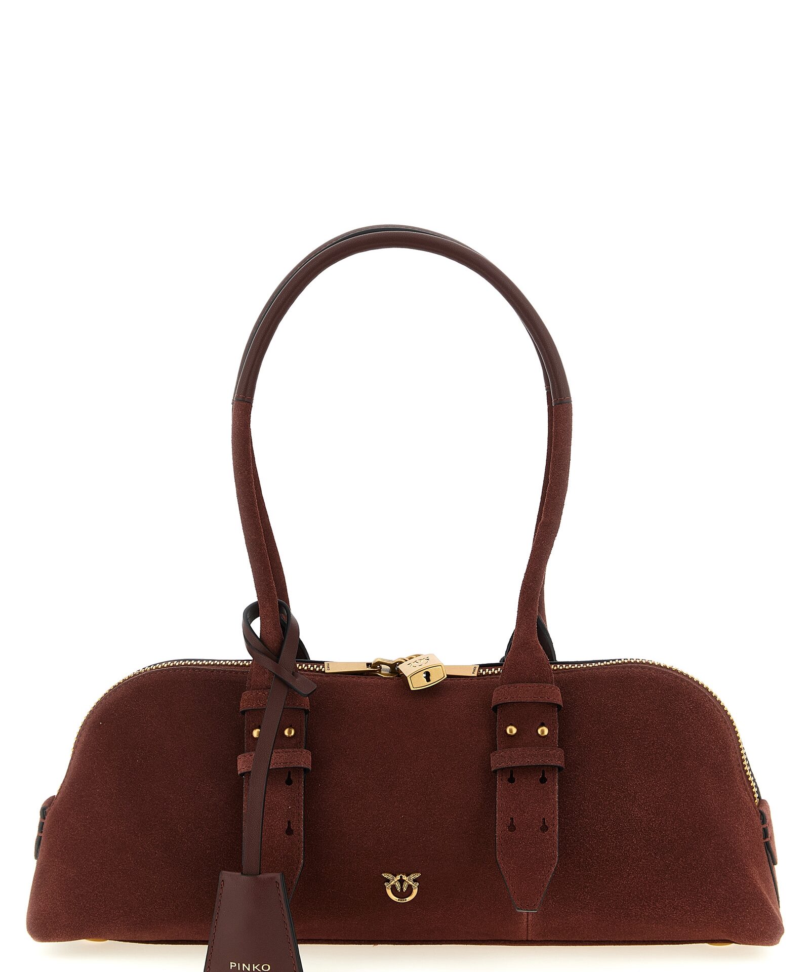 PINKO Bordeaux Cowhide Shoulder Bag