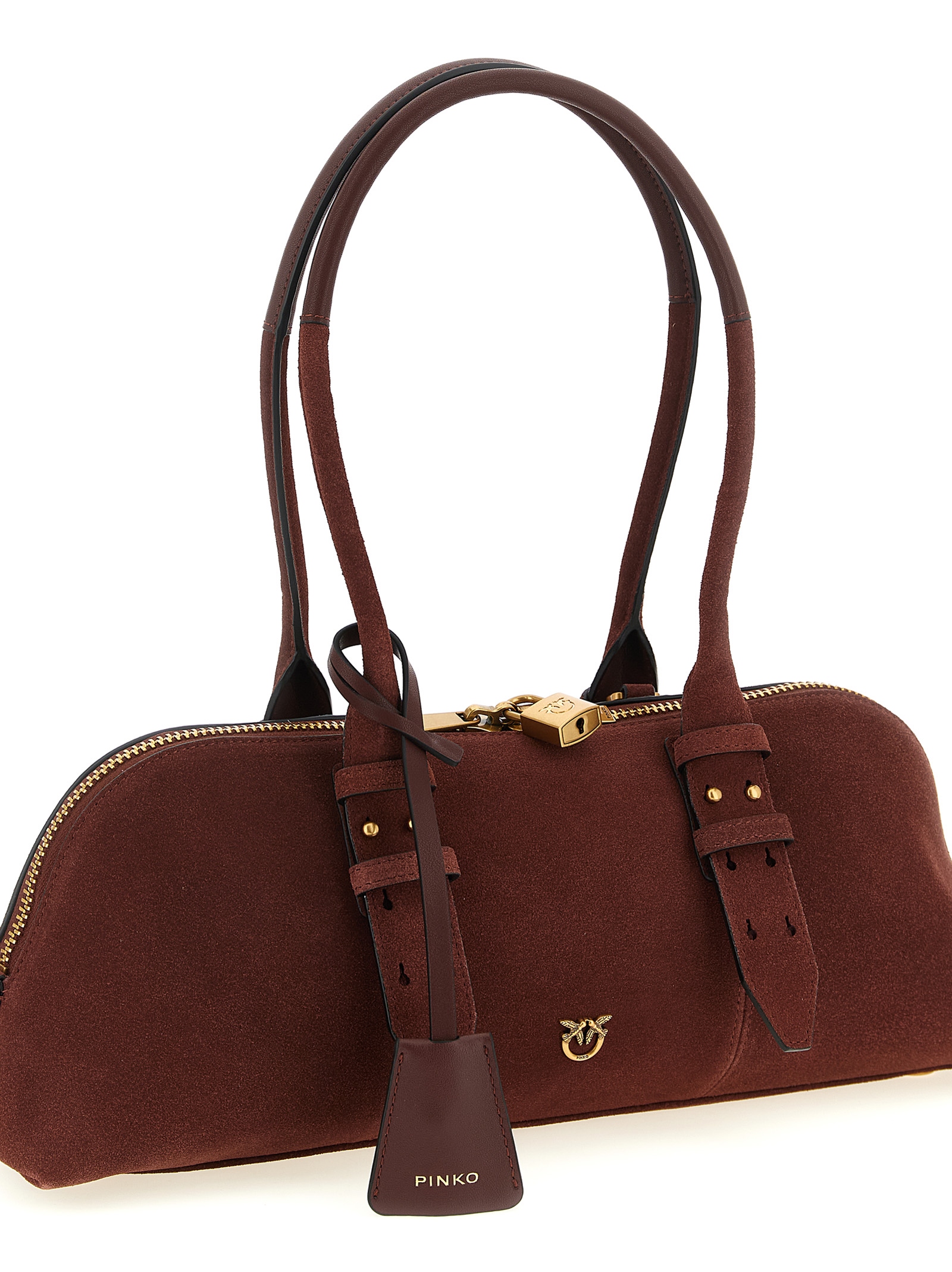 PINKO Bordeaux Cowhide Shoulder Bag PINKO Bordeaux Cowhide Shoulder Bag - Image 3