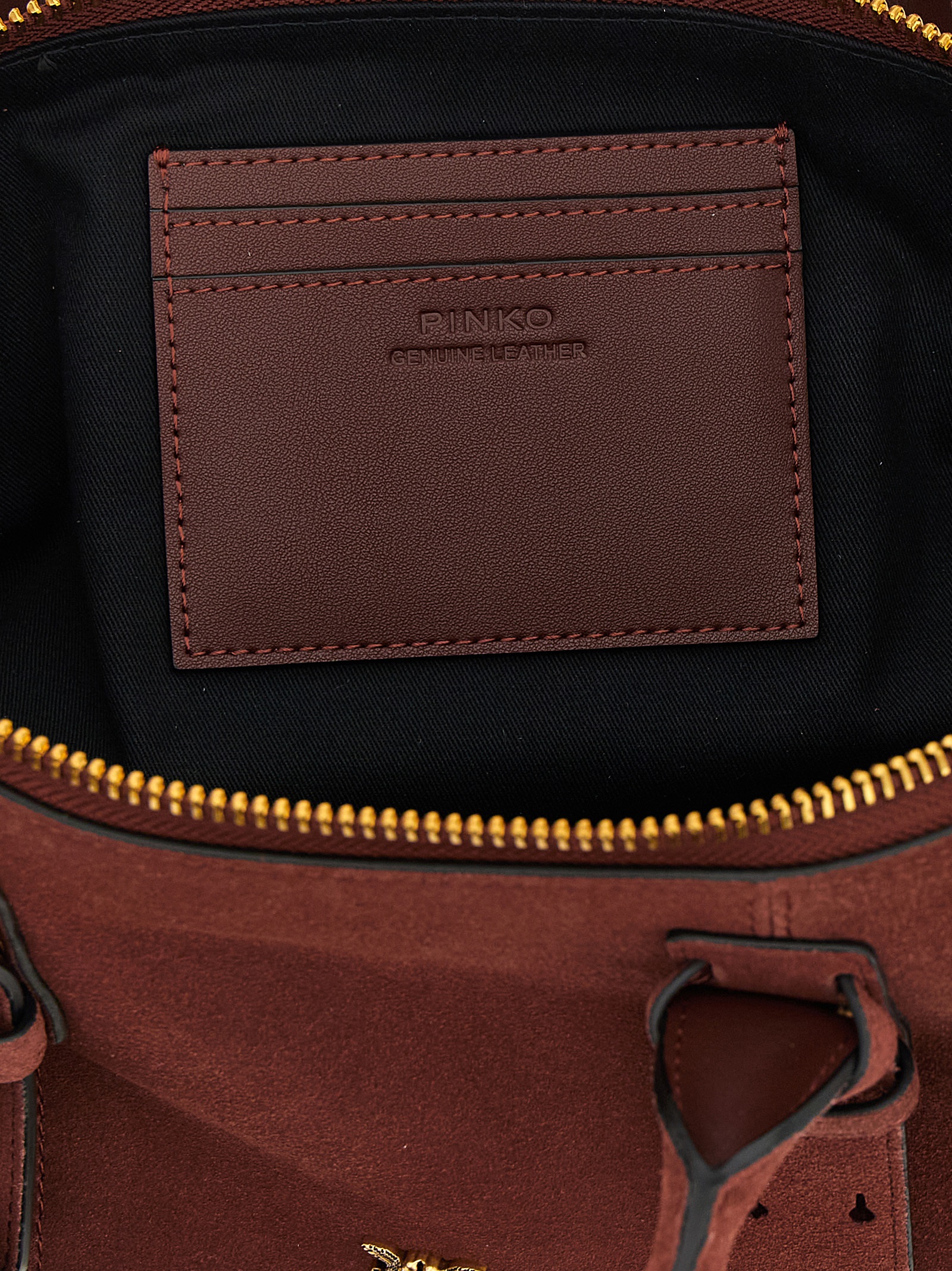 PINKO Bordeaux Cowhide Shoulder Bag PINKO Bordeaux Cowhide Shoulder Bag - Image 4