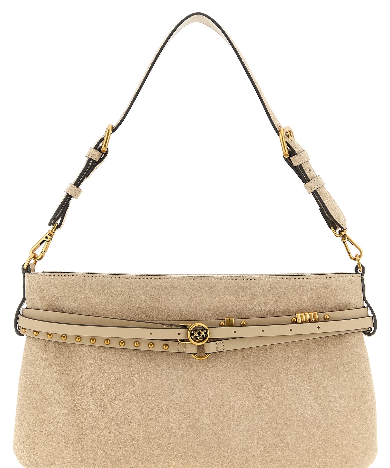 PINKO Beige Cowhide Shoulder Bag
