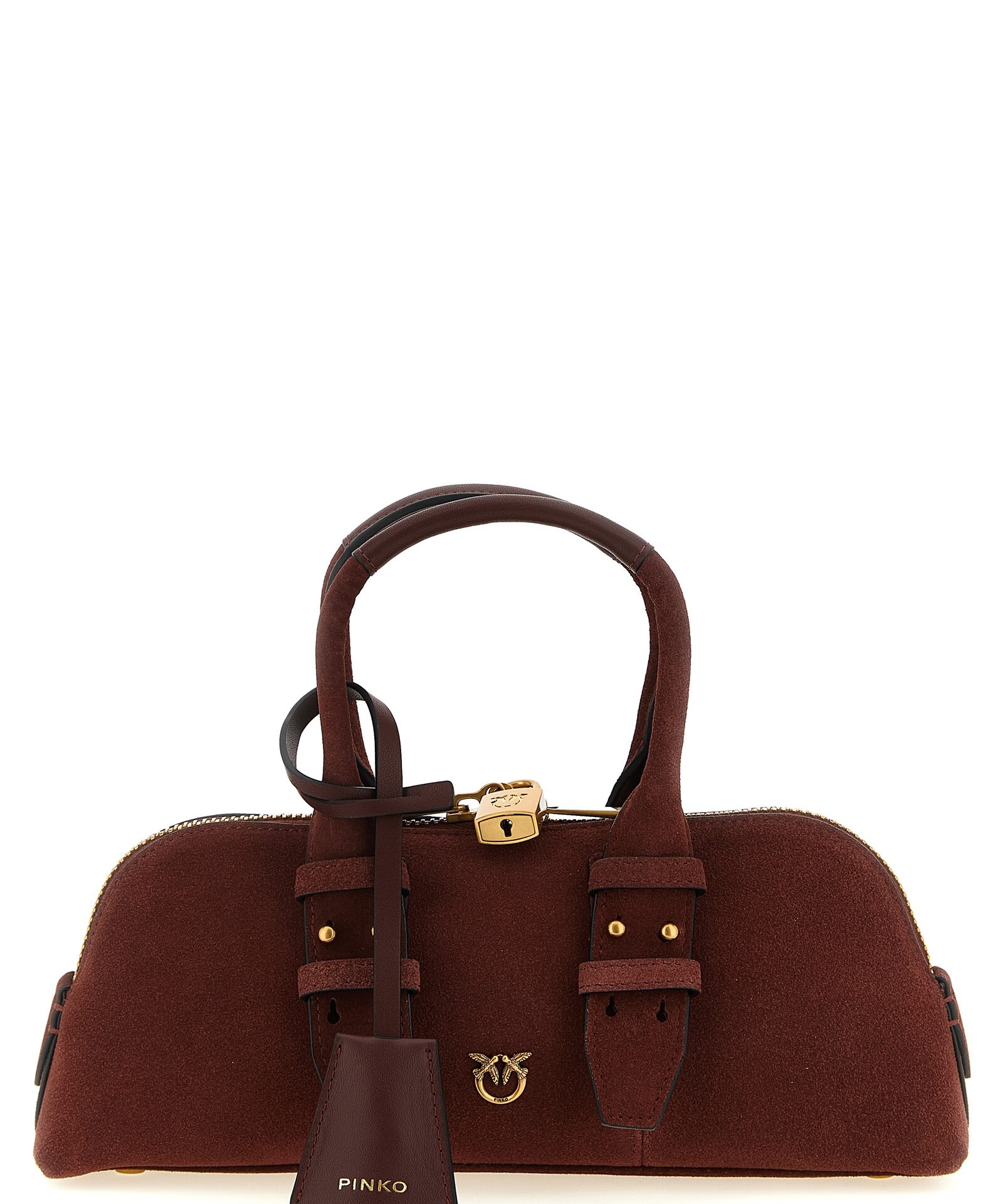 PINKO Bordeaux Cowhide Shoulder Bag
