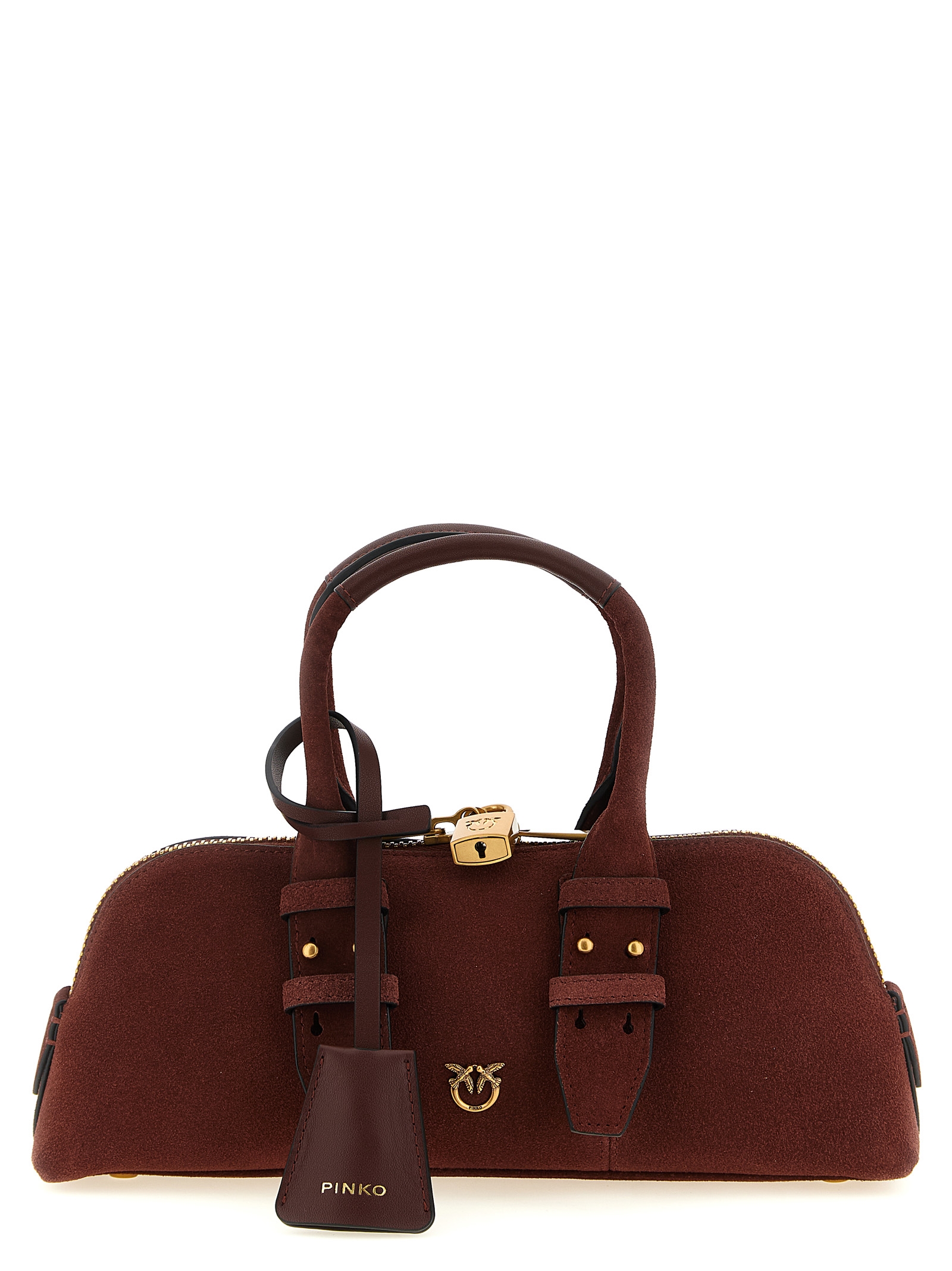 PINKO Bordeaux Cowhide Shoulder Bag PINKO Bordeaux Cowhide Shoulder Bag