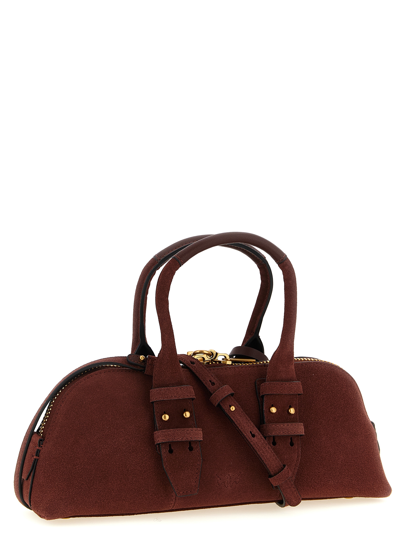 PINKO Bordeaux Cowhide Shoulder Bag PINKO Bordeaux Cowhide Shoulder Bag - Image 2