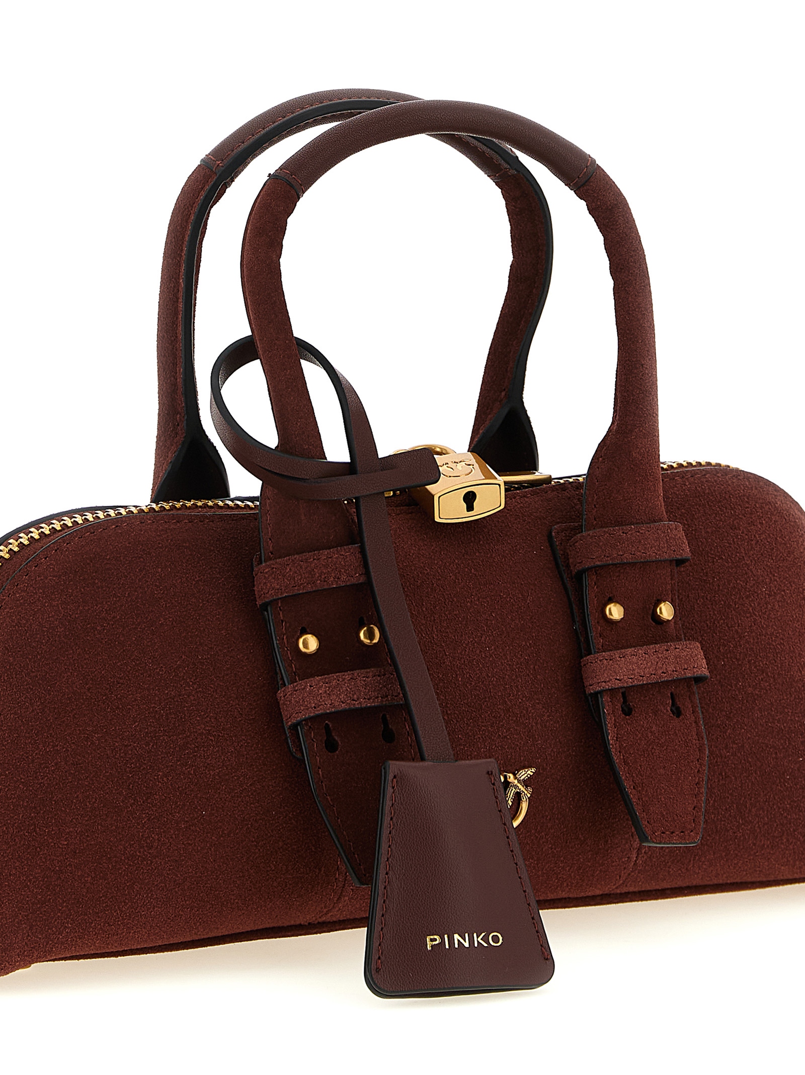 PINKO Bordeaux Cowhide Shoulder Bag PINKO Bordeaux Cowhide Shoulder Bag - Image 3