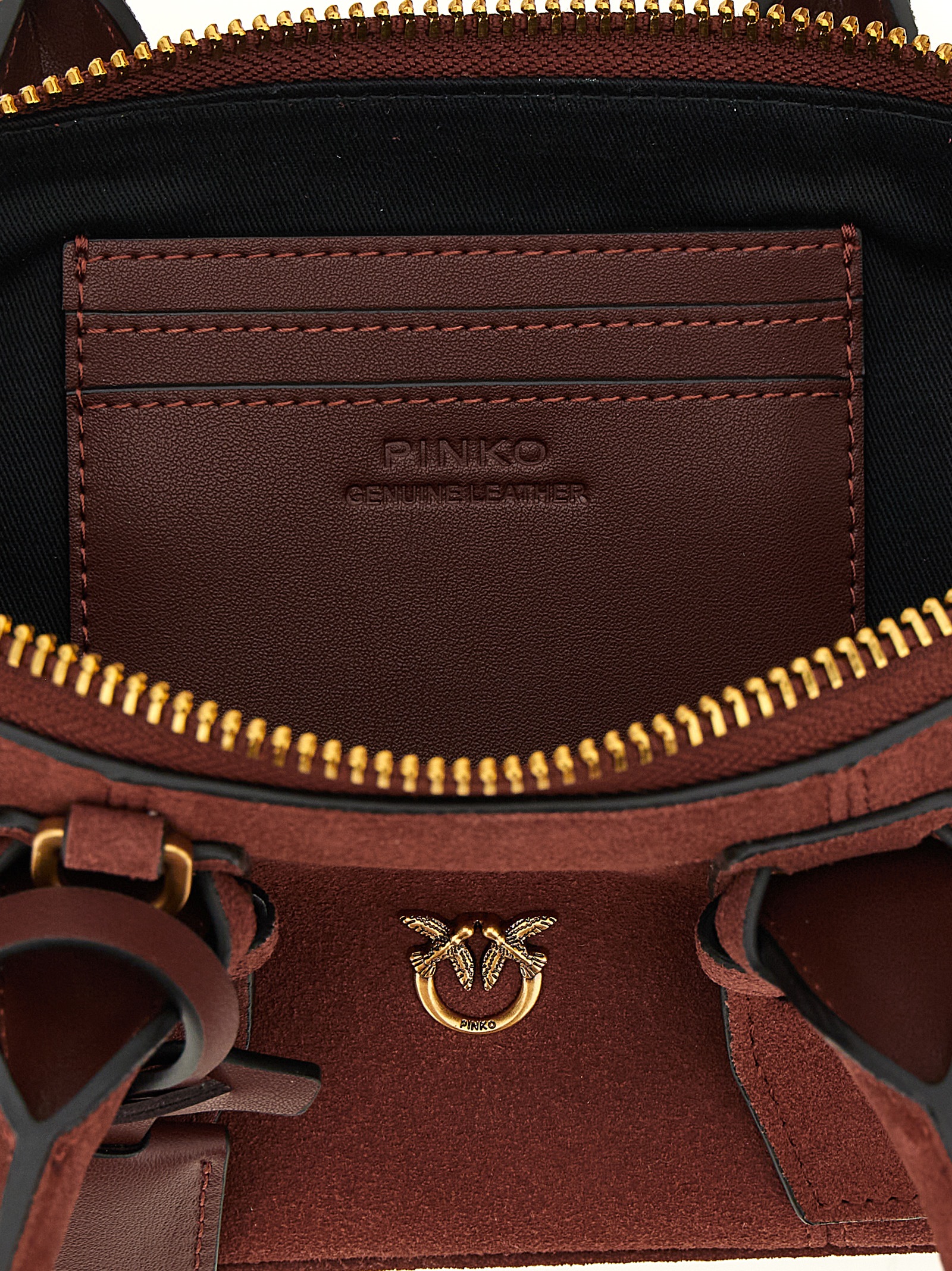 PINKO Bordeaux Cowhide Shoulder Bag PINKO Bordeaux Cowhide Shoulder Bag - Image 4