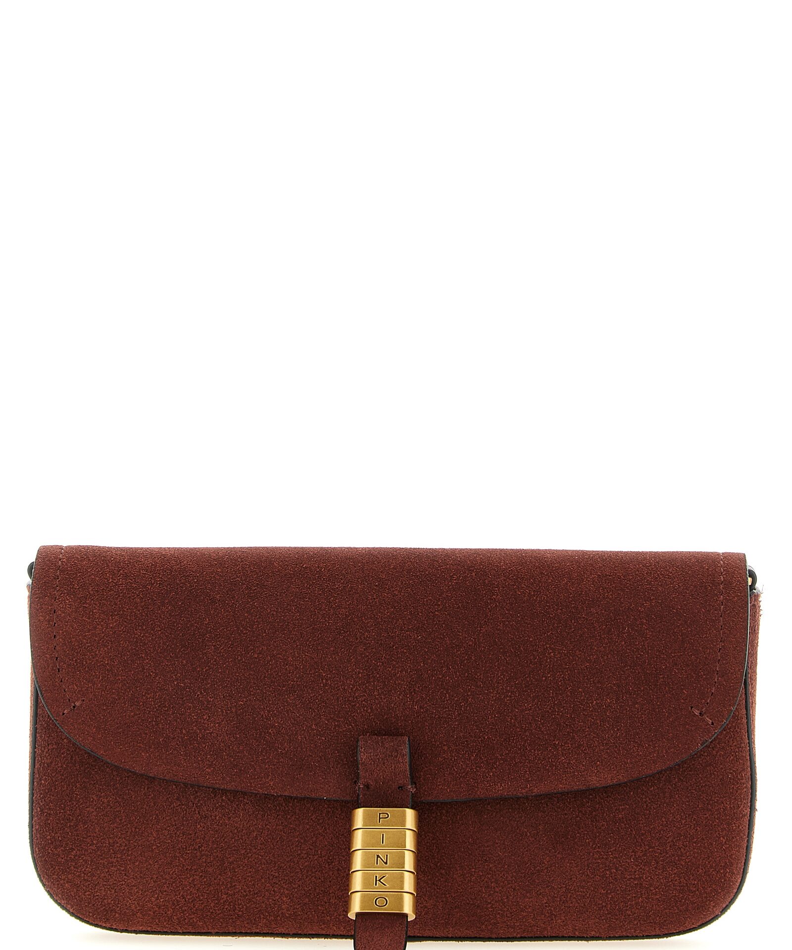 PINKO Bordeaux Cowhide Shoulder Bag