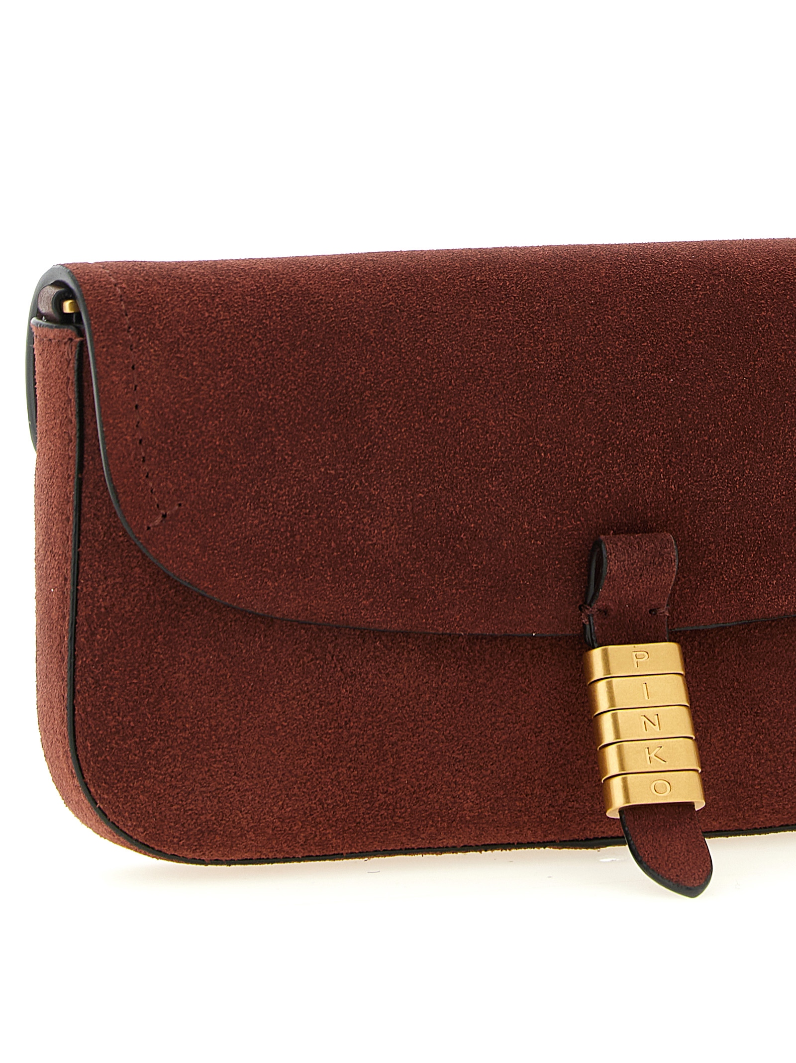 PINKO Bordeaux Cowhide Shoulder Bag PINKO Bordeaux Cowhide Shoulder Bag - Image 3