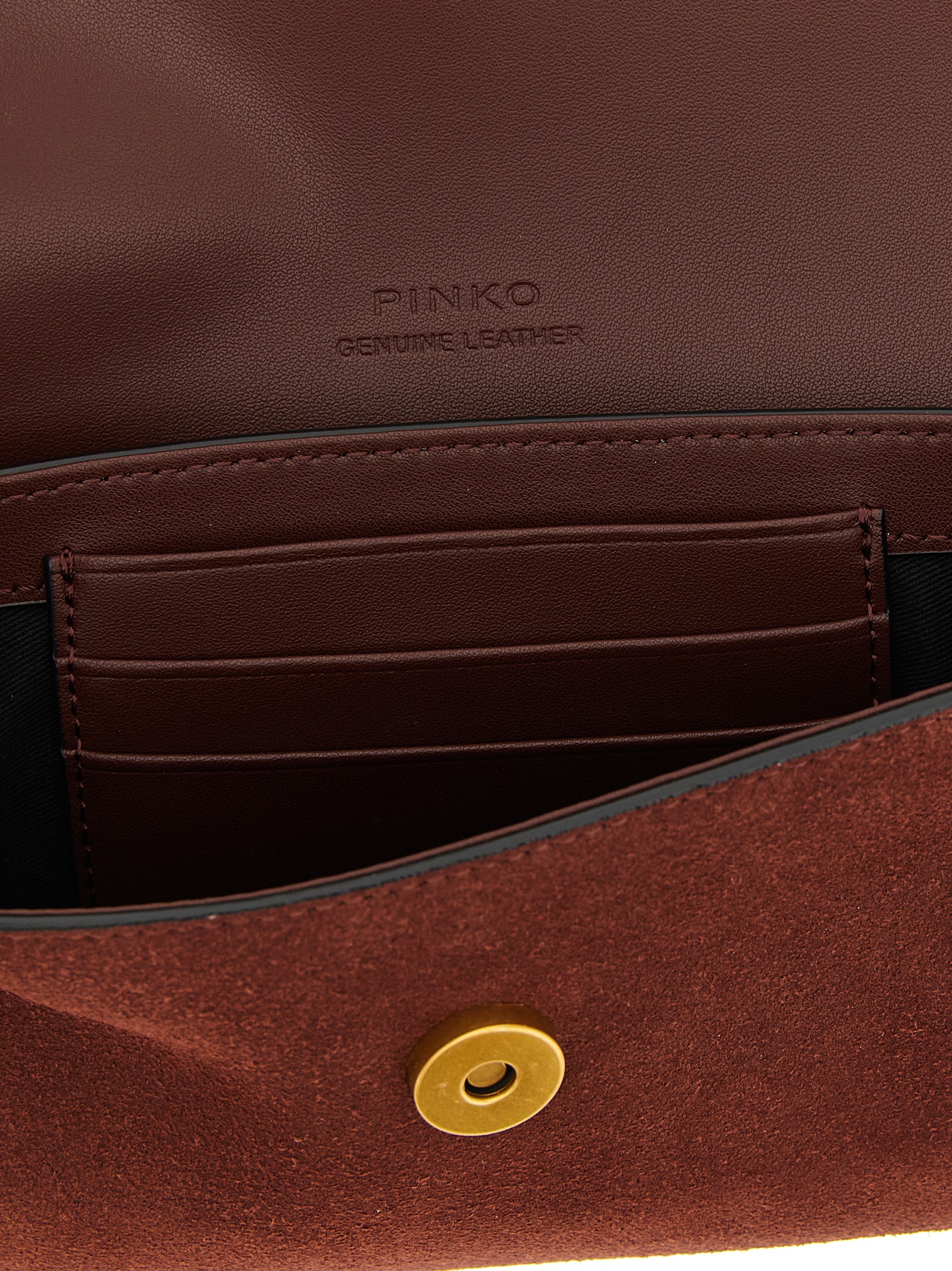 PINKO Bordeaux Cowhide Shoulder Bag PINKO Bordeaux Cowhide Shoulder Bag - Image 4