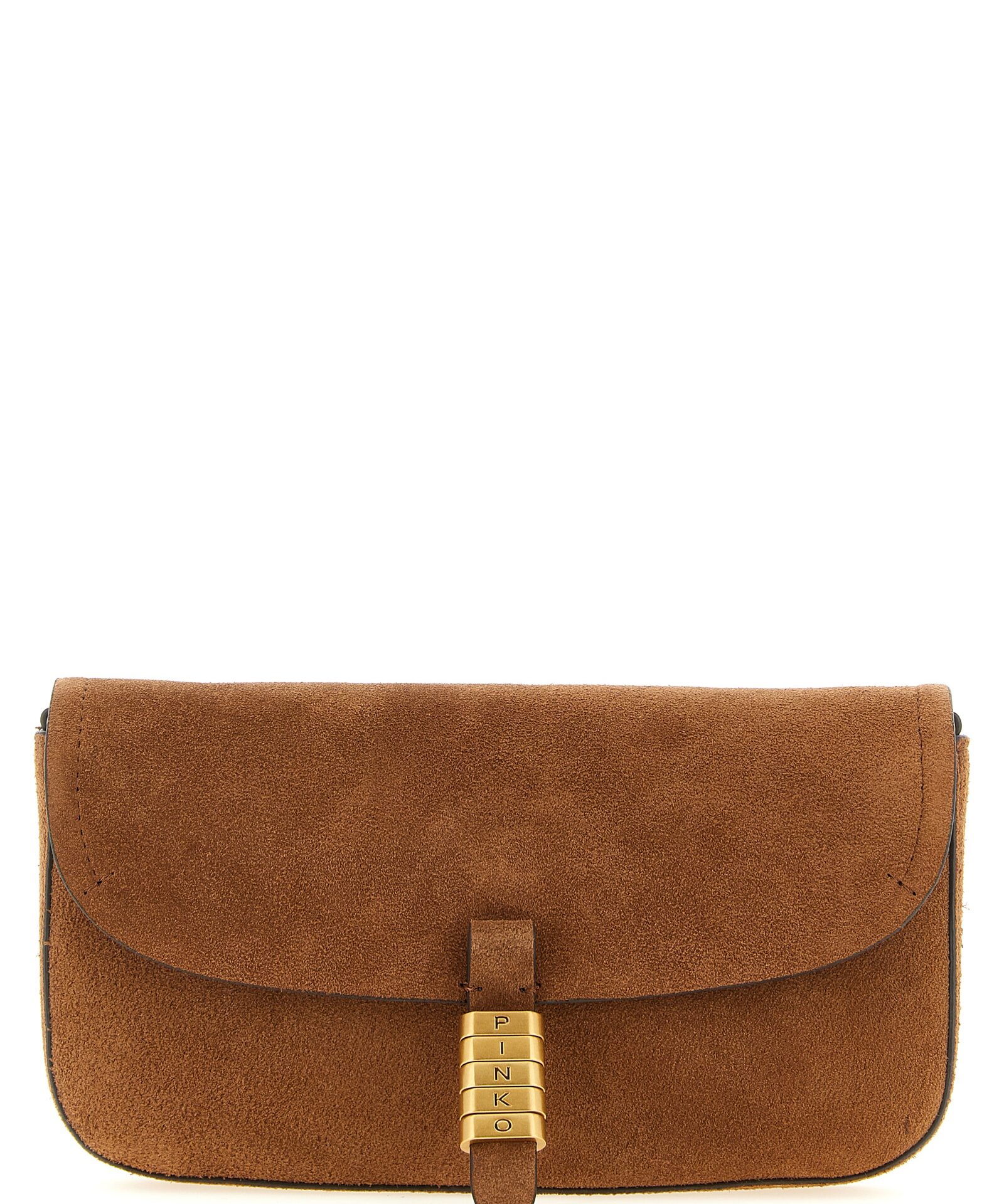 PINKO Brown Cowhide Shoulder Bag
