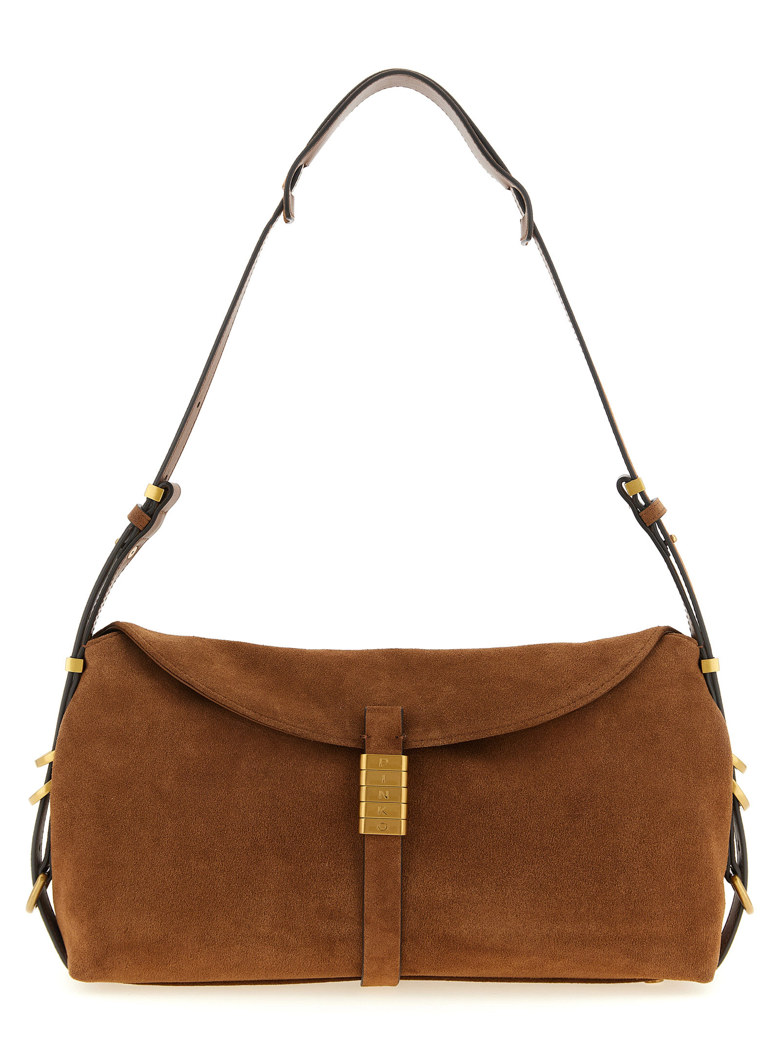 PINKO Brown Cowhide Shoulder Bag PINKO Brown Cowhide Shoulder Bag