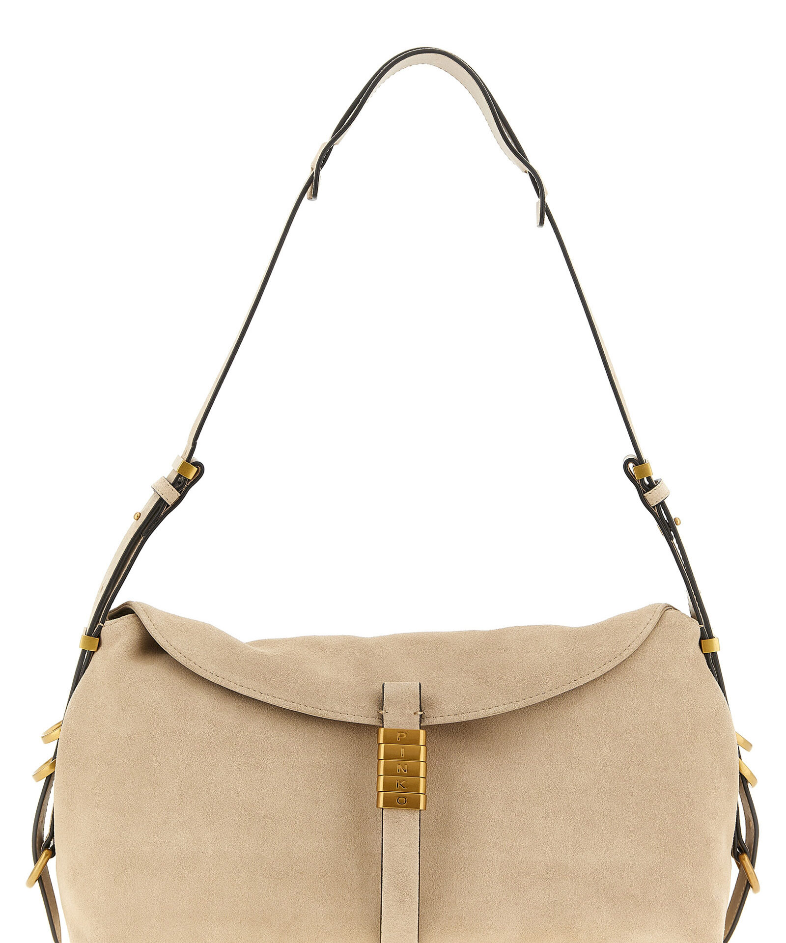 PINKO Beige Cowhide Shoulder Bag