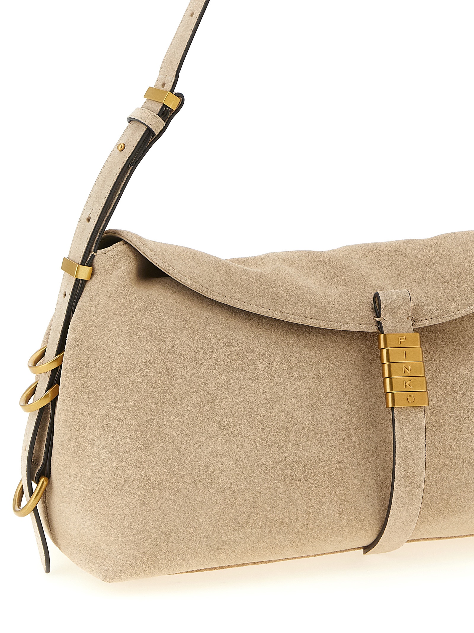 PINKO Beige Cowhide Shoulder Bag PINKO Beige Cowhide Shoulder Bag - Image 3