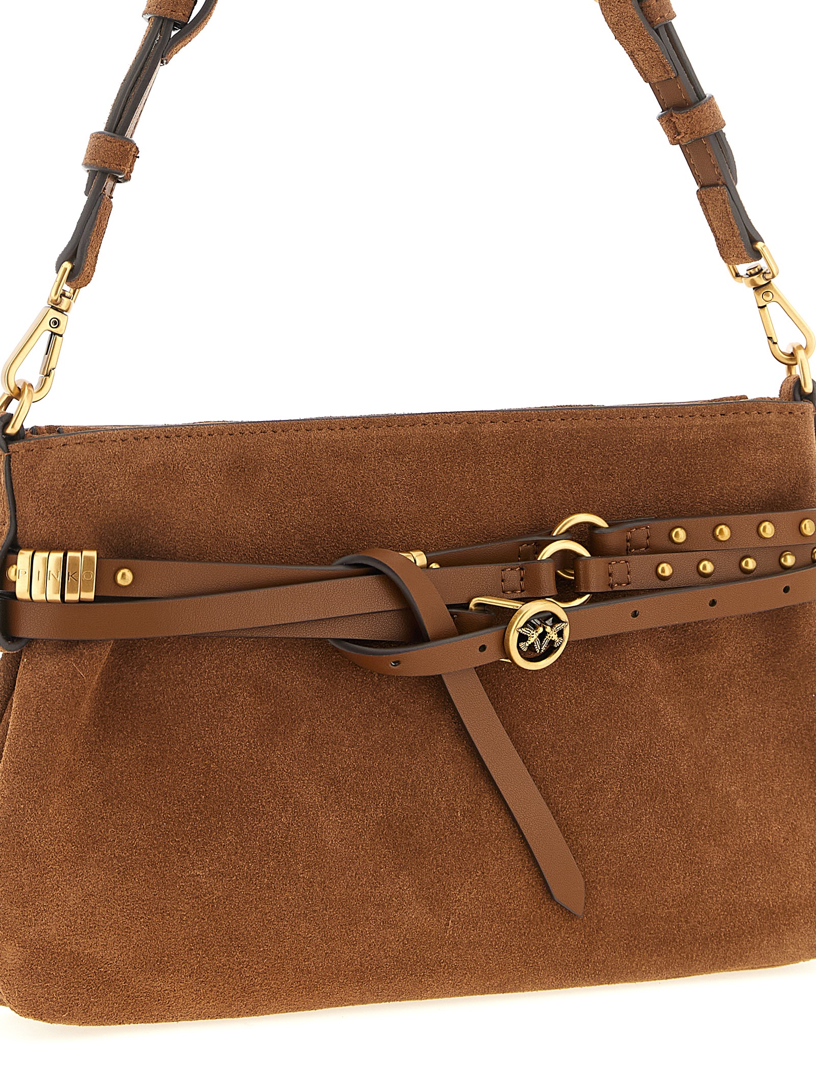 PINKO Brown Lamb Leather Shoulder Bag PINKO Brown Lamb Leather Shoulder Bag - Image 3