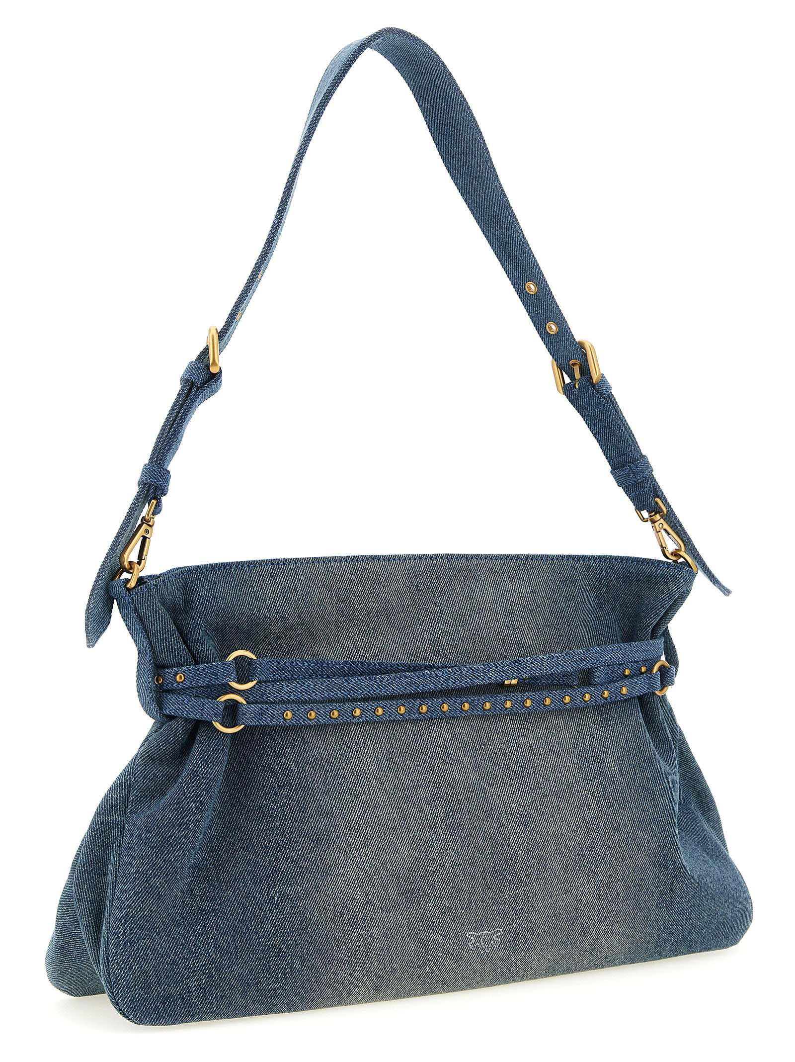 PINKO Blue Cotton Shoulder Bag PINKO Blue Cotton Shoulder Bag - Image 2