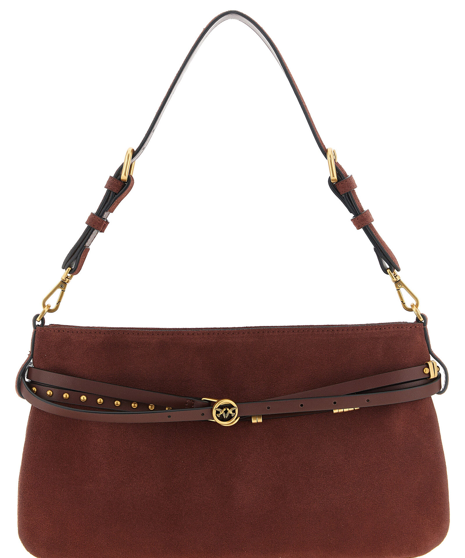 PINKO Bordeaux Cowhide Shoulder Bag
