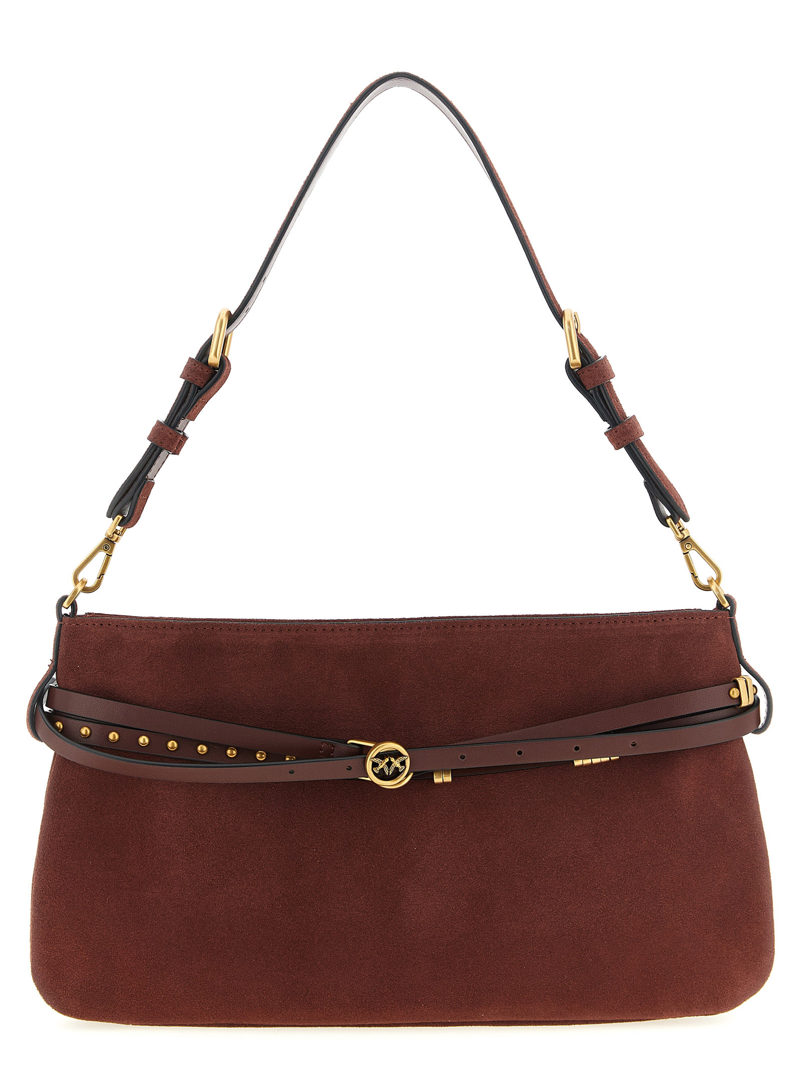 PINKO Bordeaux Cowhide Shoulder Bag PINKO Bordeaux Cowhide Shoulder Bag