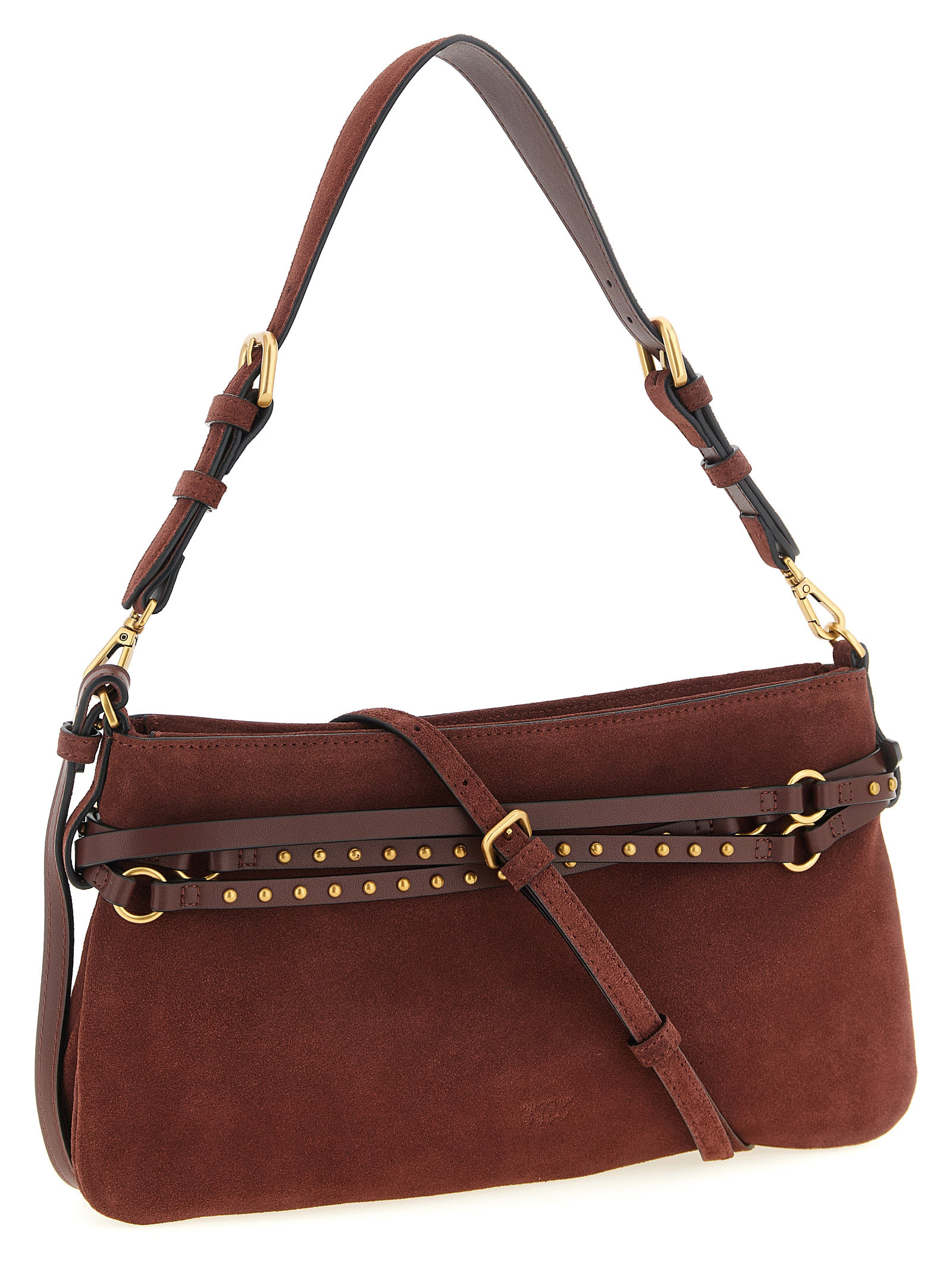 PINKO Bordeaux Cowhide Shoulder Bag PINKO Bordeaux Cowhide Shoulder Bag - Image 2