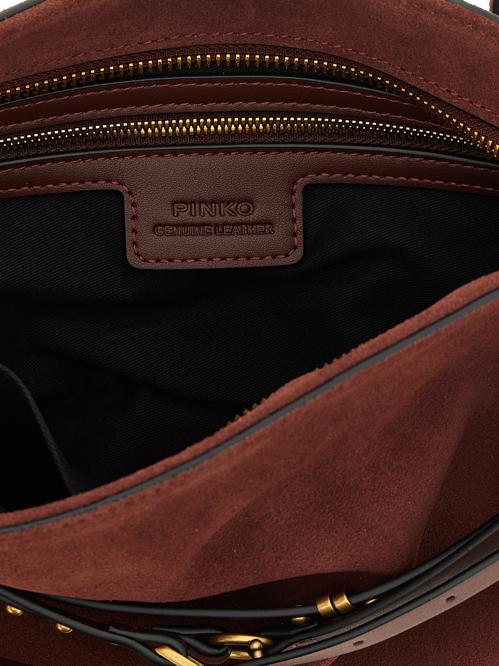 PINKO Bordeaux Cowhide Shoulder Bag PINKO Bordeaux Cowhide Shoulder Bag - Image 4