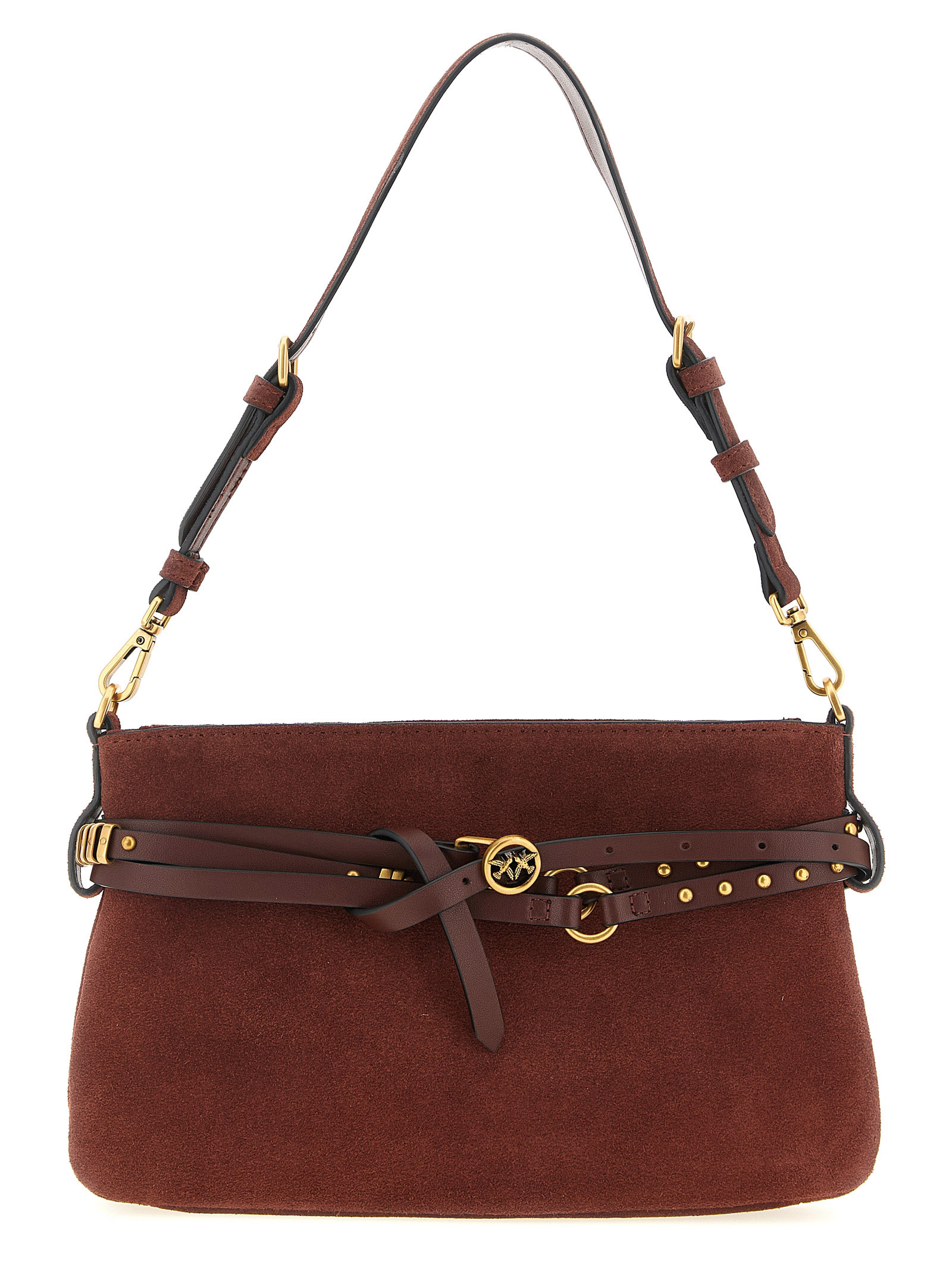PINKO Bordeaux Lamb Leather Shoulder Bag PINKO Bordeaux Lamb Leather Shoulder Bag