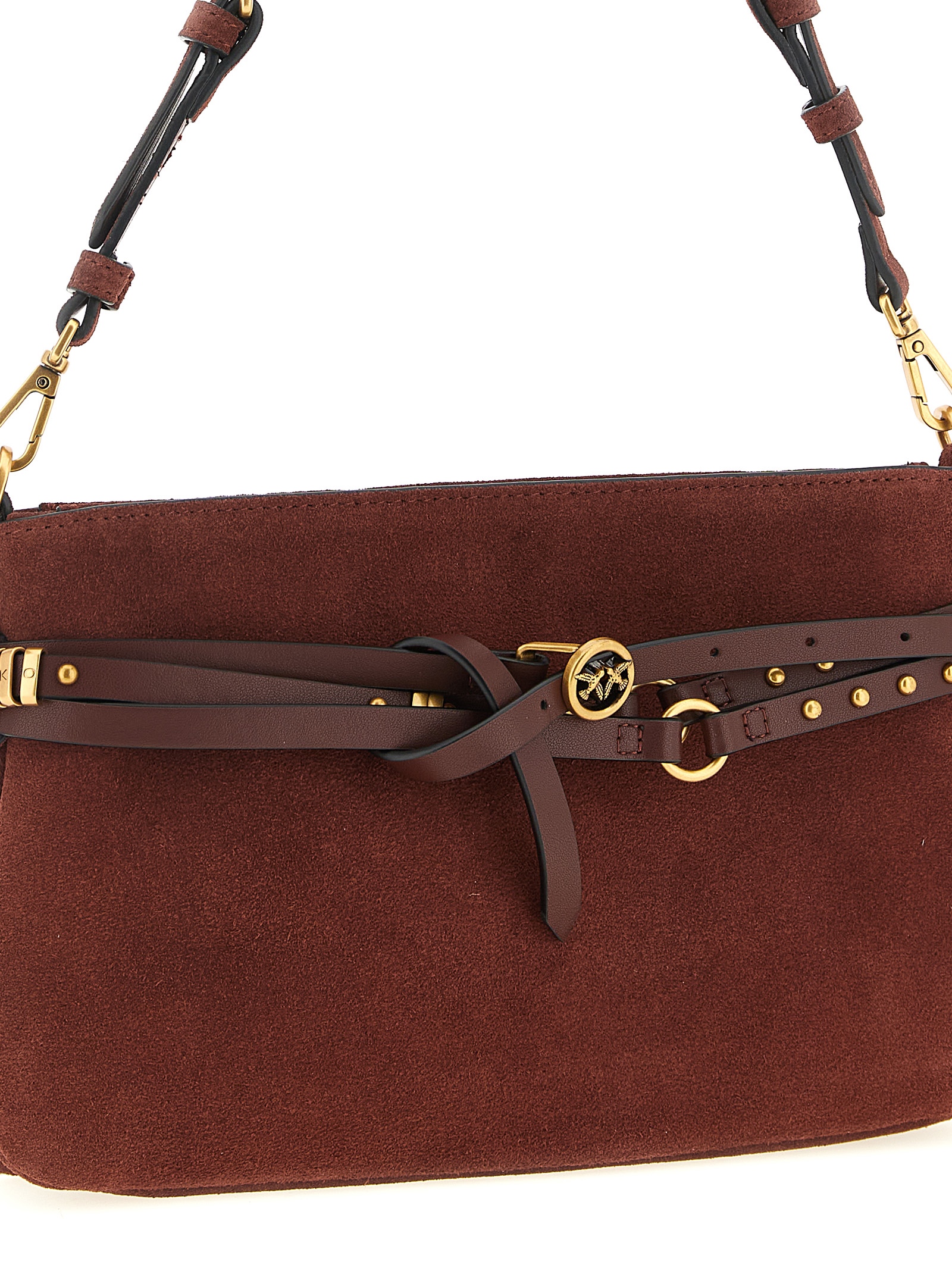 PINKO Bordeaux Lamb Leather Shoulder Bag PINKO Bordeaux Lamb Leather Shoulder Bag - Image 3