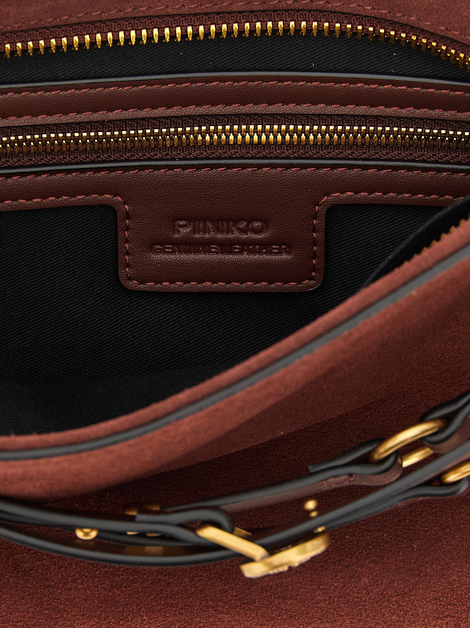 PINKO Bordeaux Lamb Leather Shoulder Bag PINKO Bordeaux Lamb Leather Shoulder Bag - Image 4