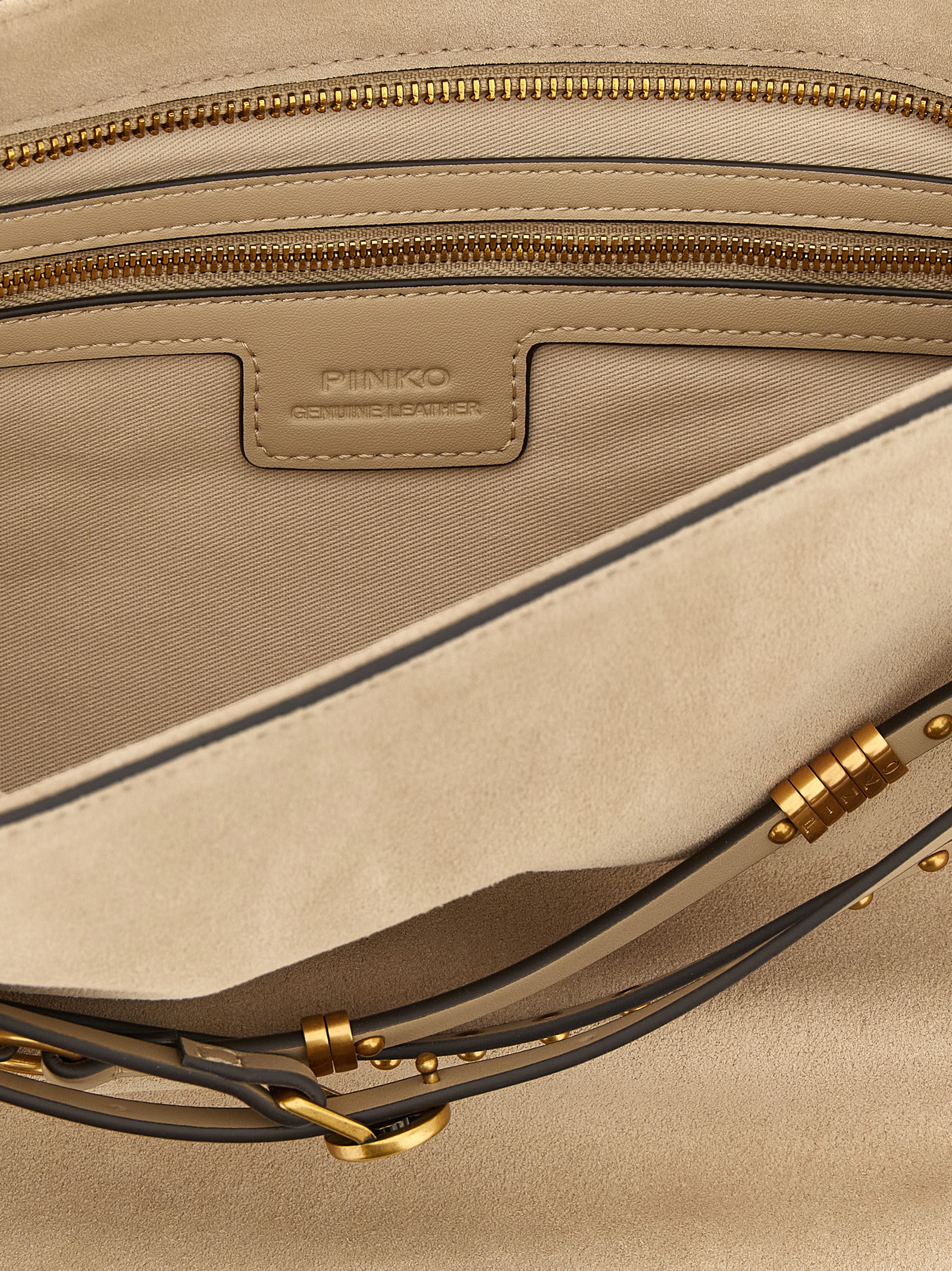 PINKO Beige Cowhide Shoulder Bag PINKO Beige Cowhide Shoulder Bag - Image 4