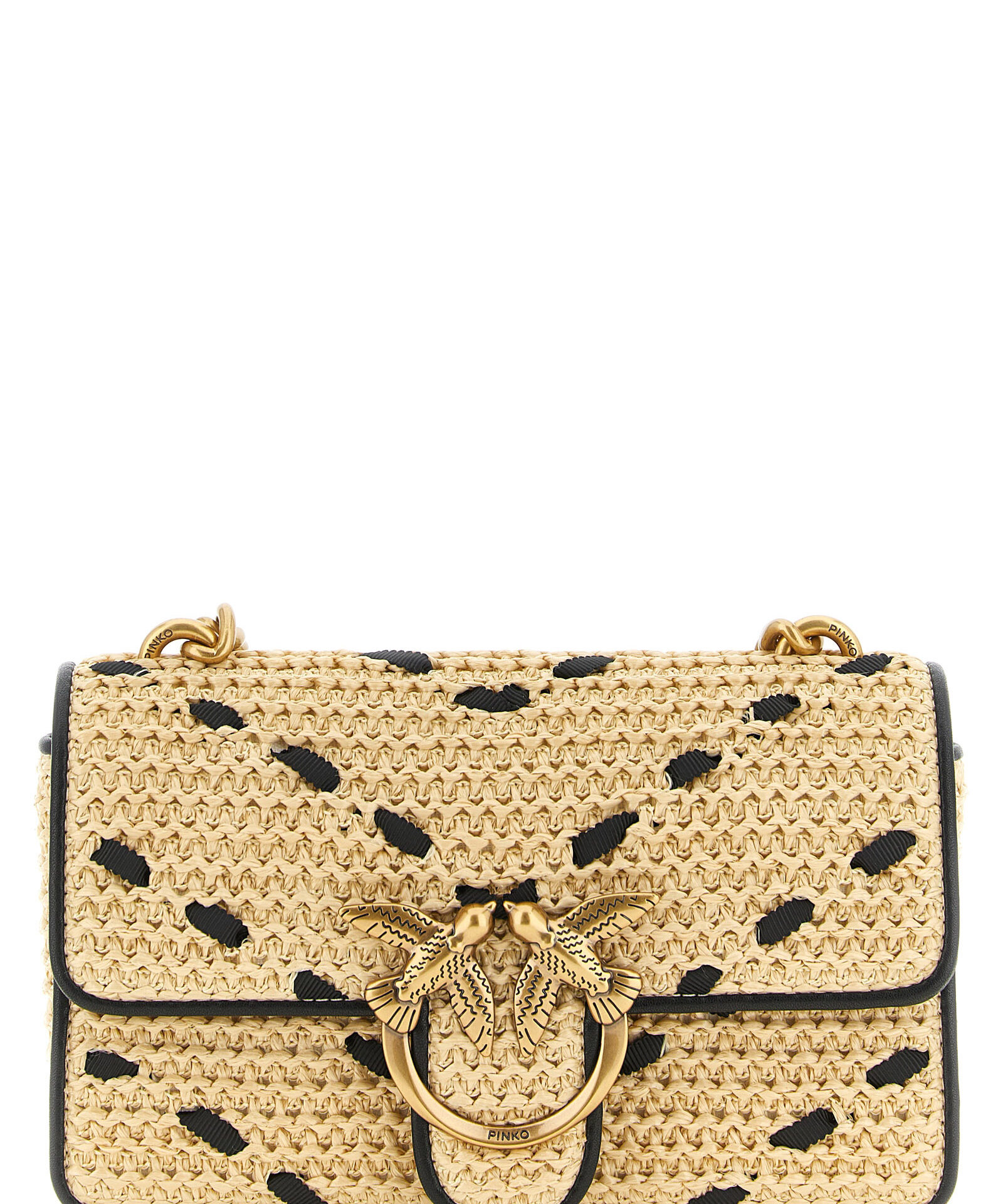 PINKO Beige Cowhide Crossbody Bag
