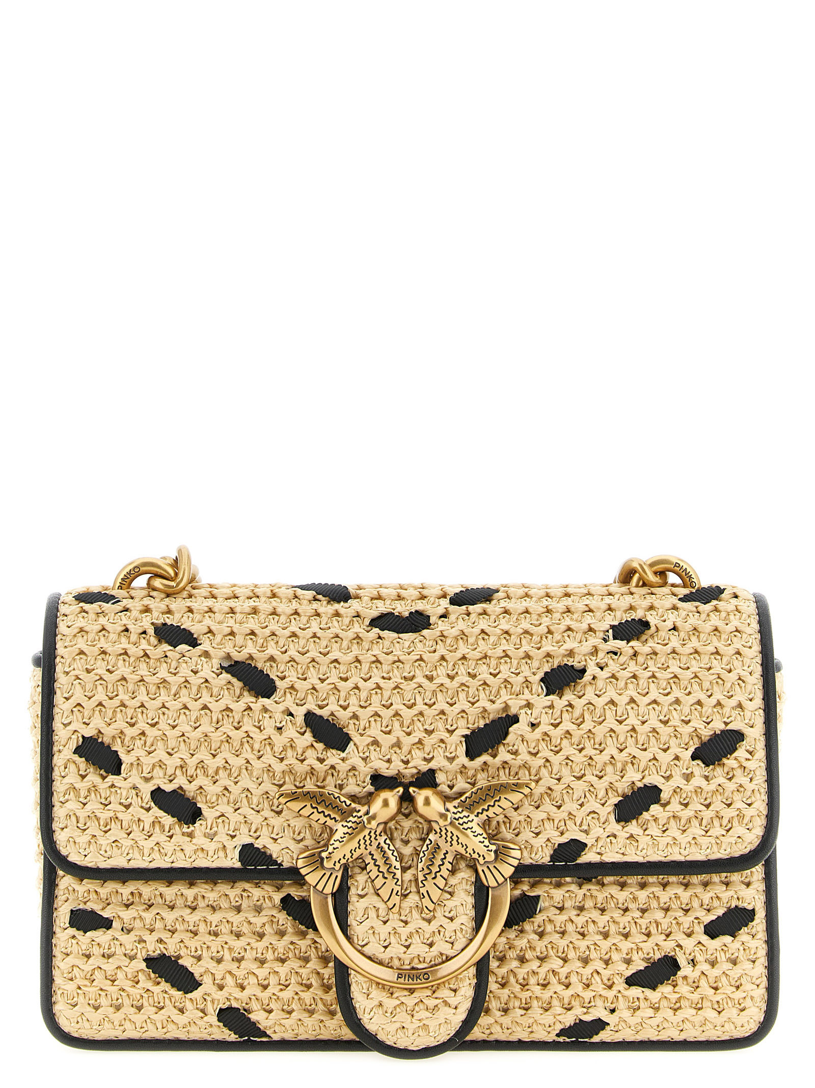 PINKO Beige Cowhide Crossbody Bag PINKO Beige Cowhide Crossbody Bag