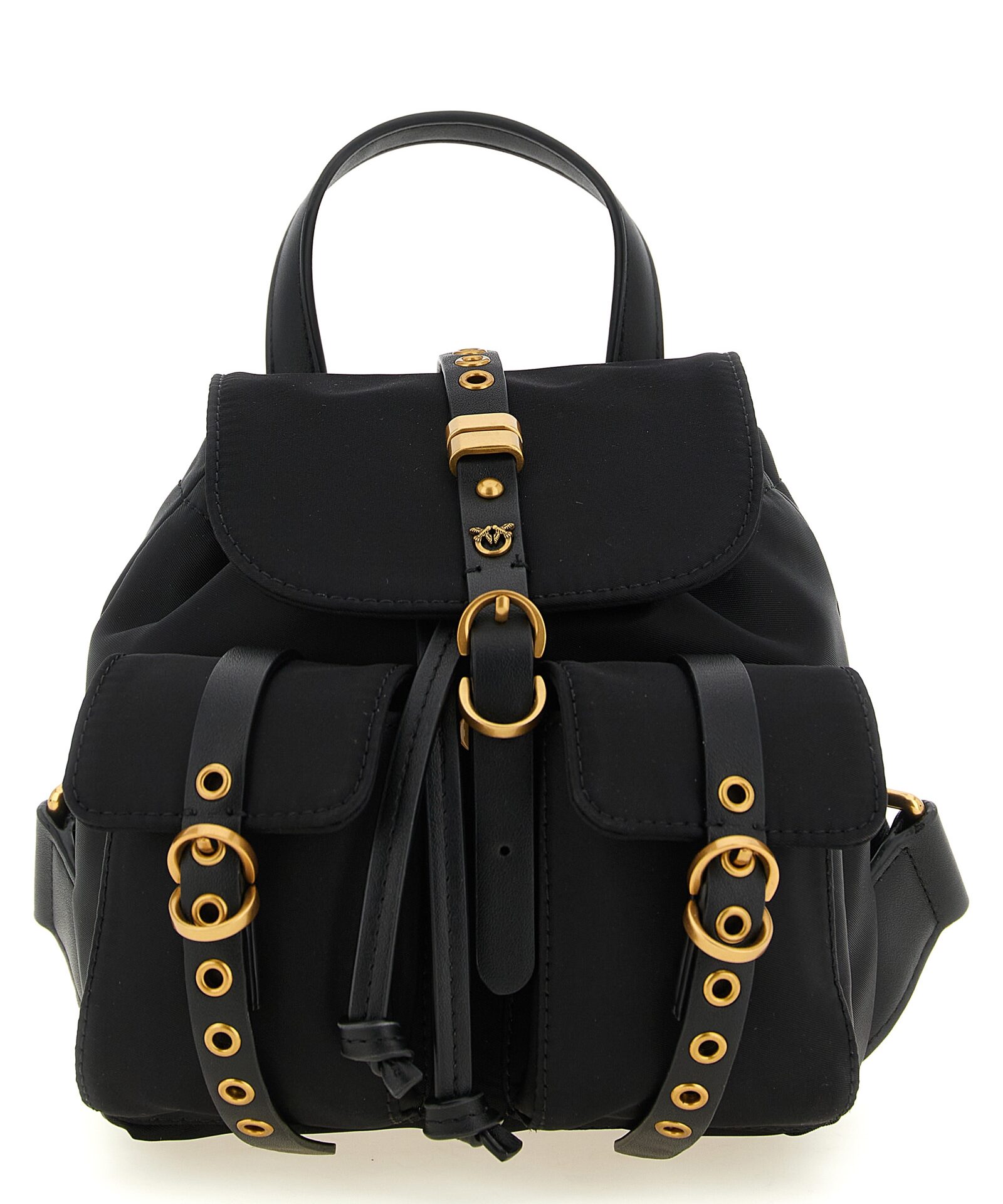 PINKO Black Polyamide Backpack