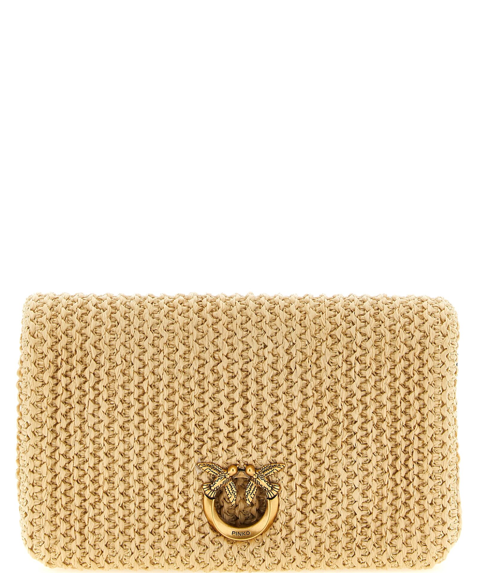 PINKO Beige Polypropylene Clutch Bag