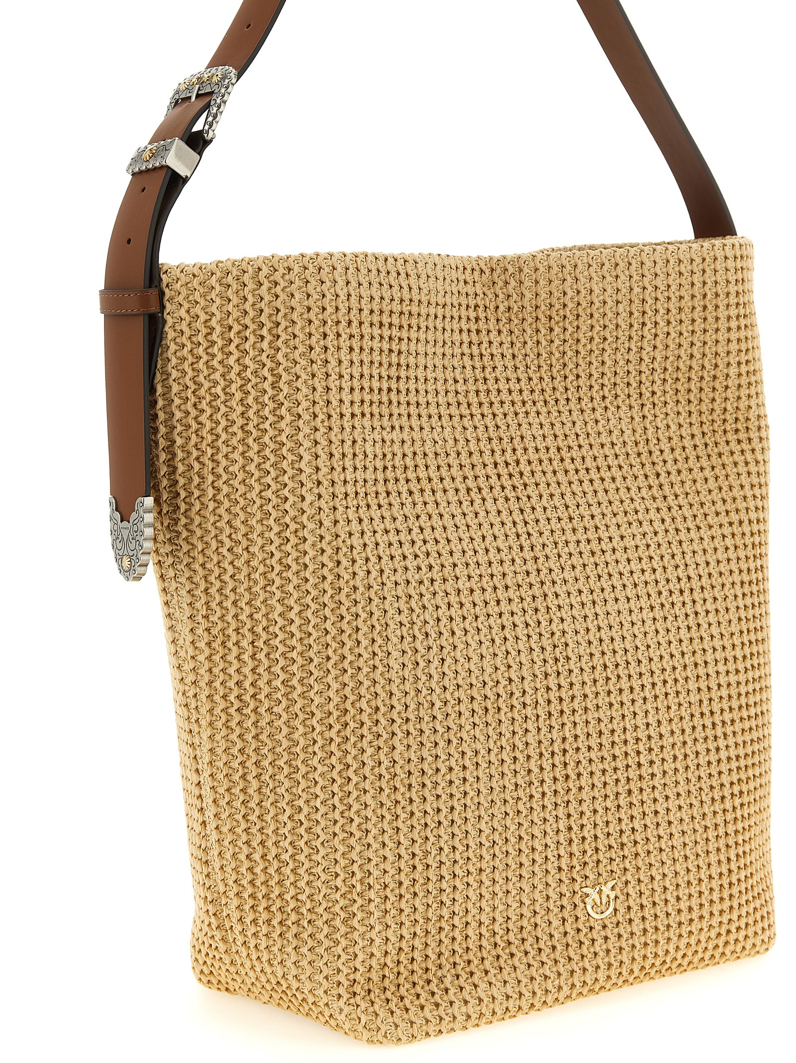 PINKO Beige Cowhide Shoulder Bag PINKO Beige Cowhide Shoulder Bag - Image 3