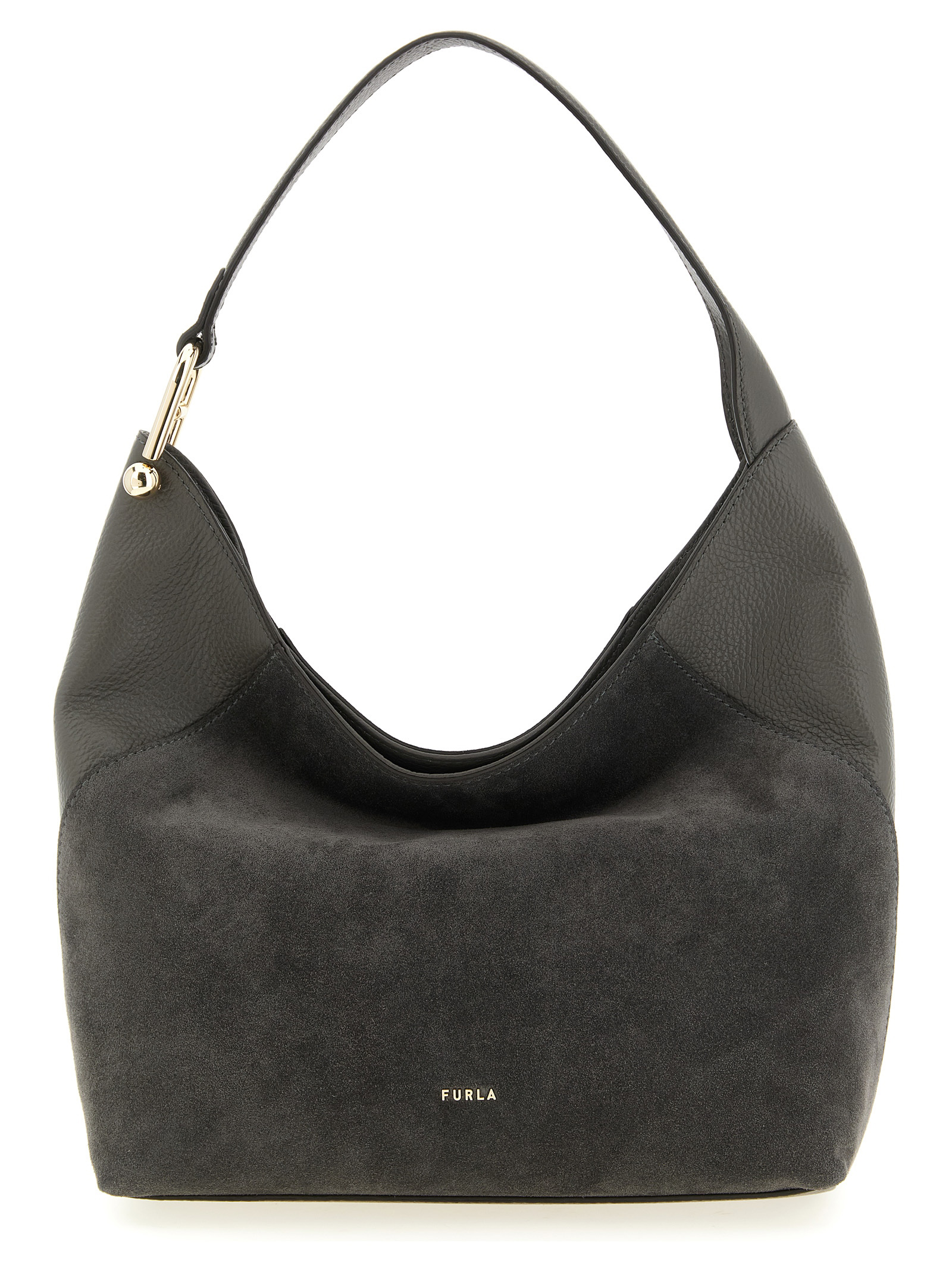 Furla Gray Calfskin Shoulder Bag Furla Gray Calfskin Shoulder Bag