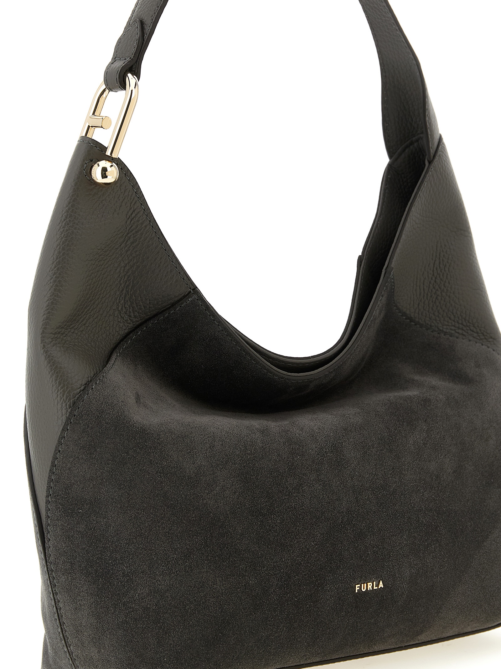 Furla Gray Calfskin Shoulder Bag Furla Gray Calfskin Shoulder Bag - Image 3