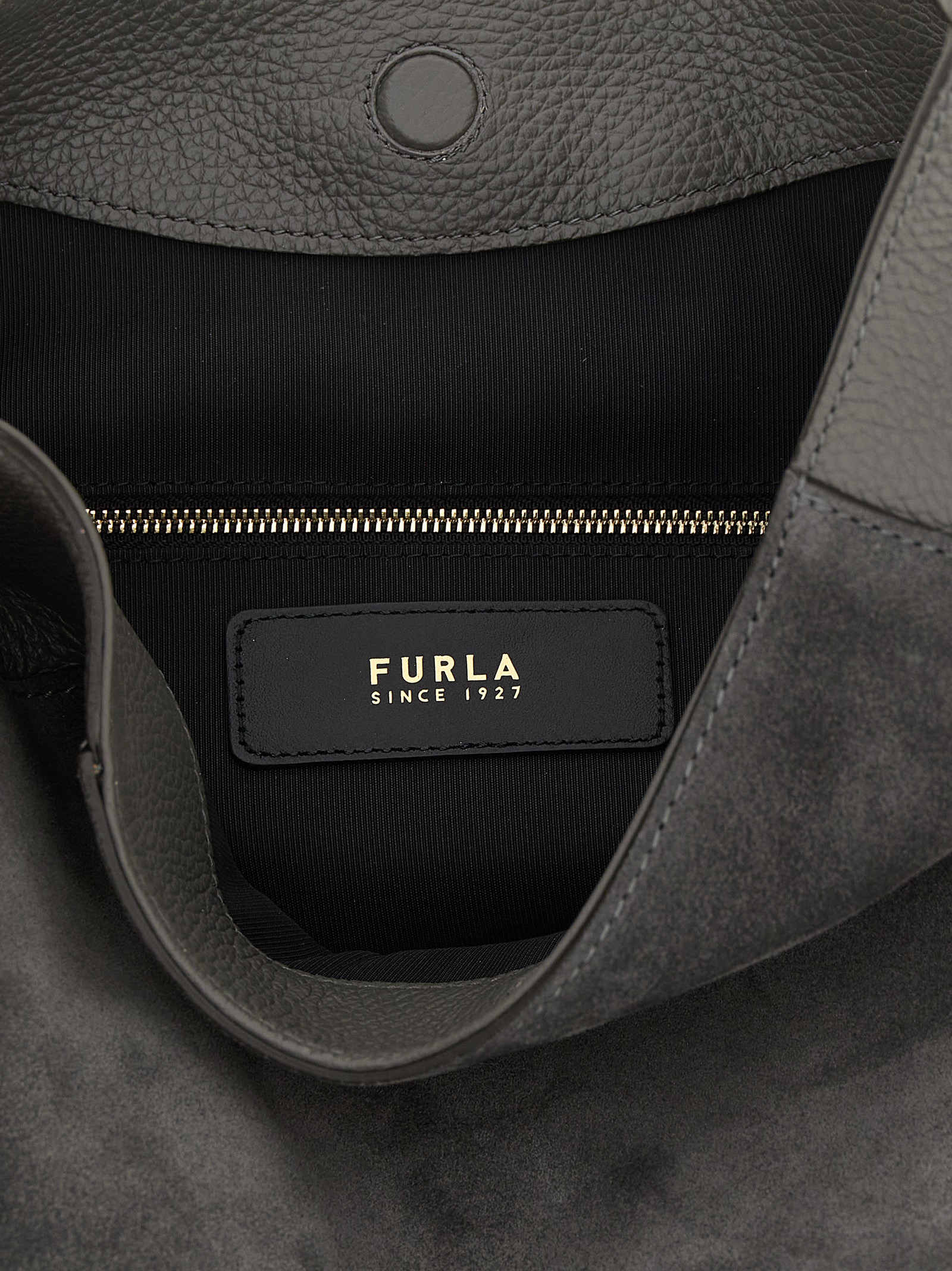 Furla Gray Calfskin Shoulder Bag Furla Gray Calfskin Shoulder Bag - Image 4