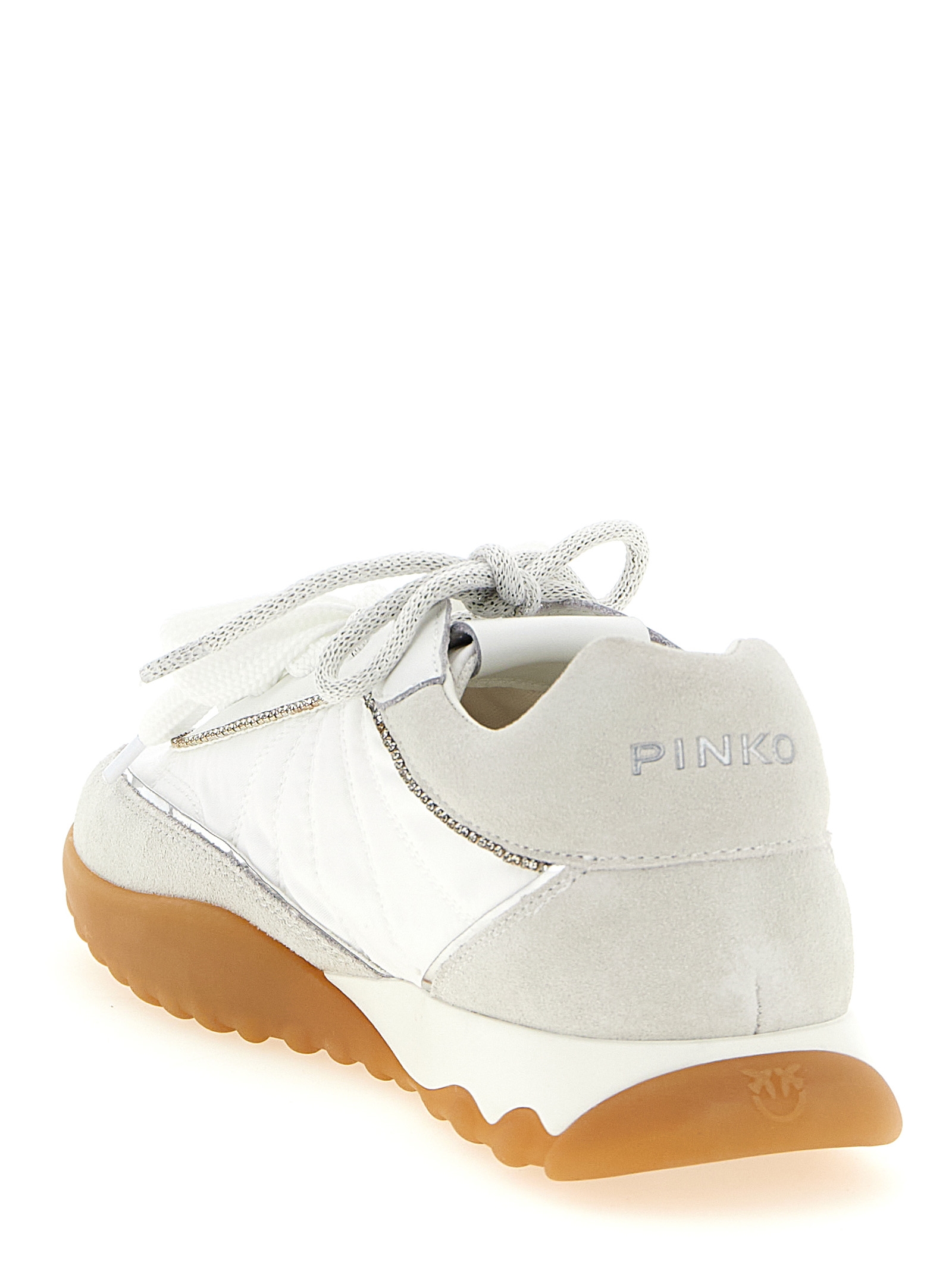 PINKO White Calfskin Athletic Sneakers PINKO White Calfskin Athletic Sneakers - Image 3