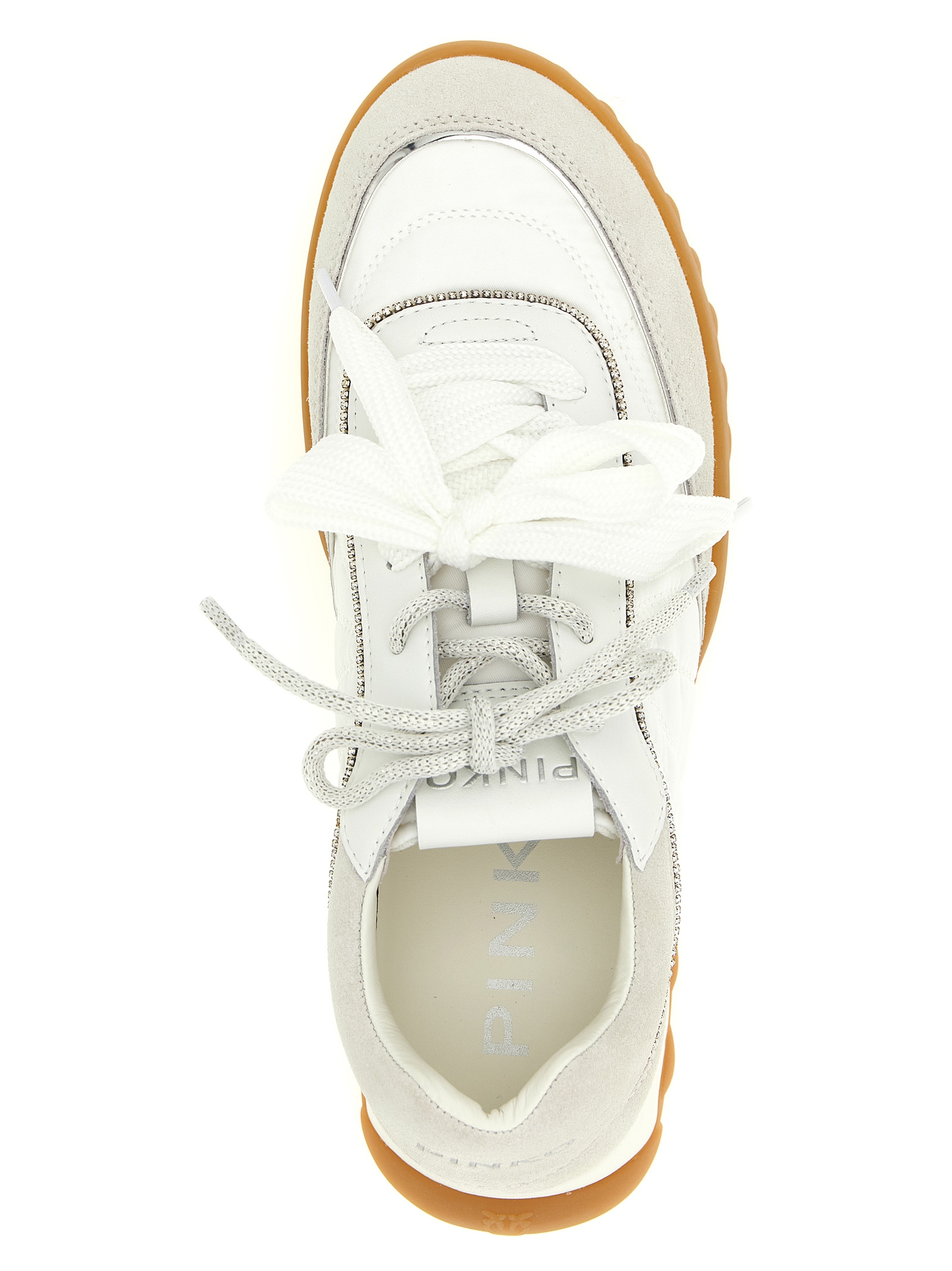 PINKO White Calfskin Athletic Sneakers PINKO White Calfskin Athletic Sneakers - Image 4
