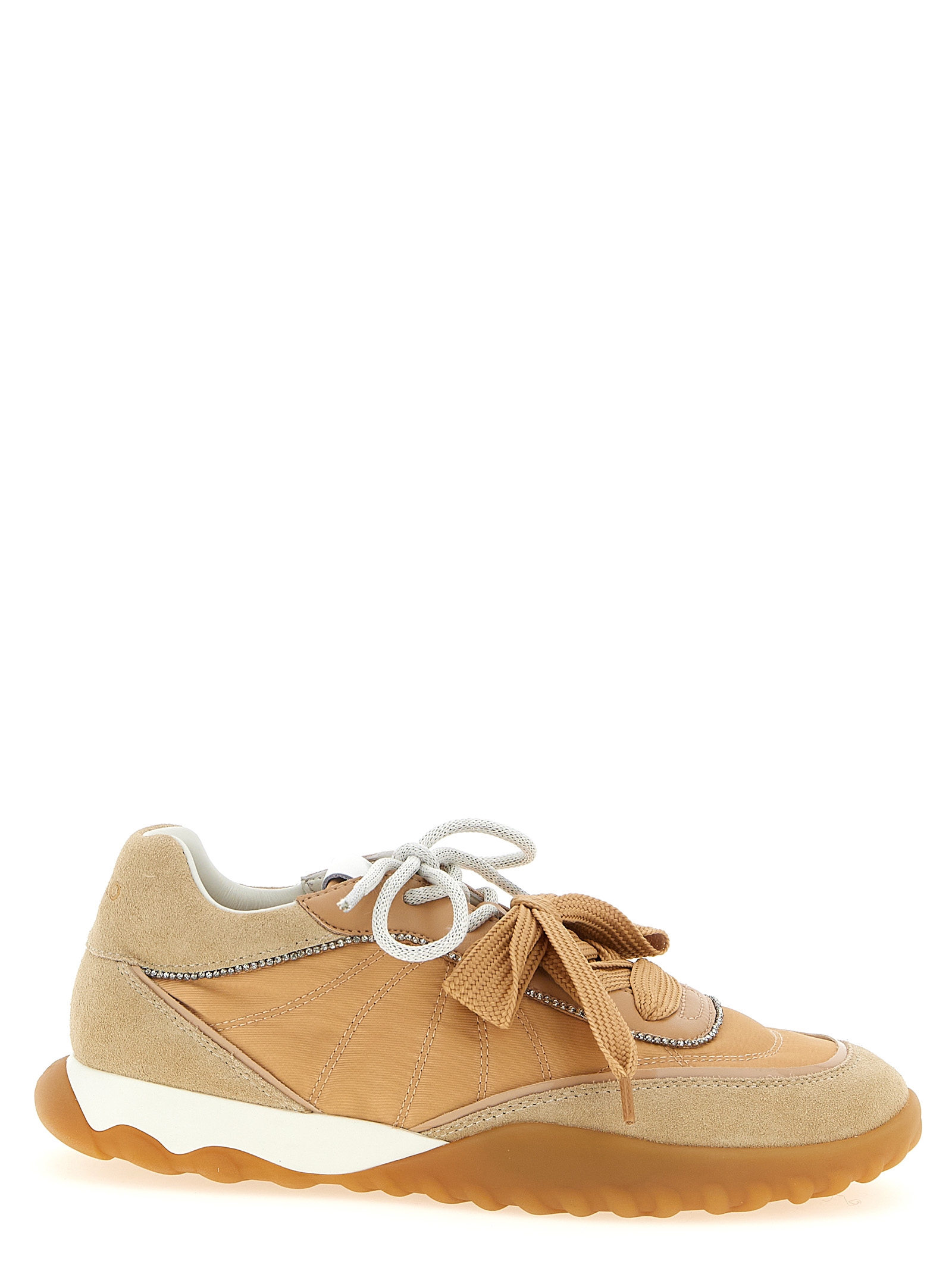 PINKO Beige Calfskin Athletic Sneakers PINKO Beige Calfskin Athletic Sneakers