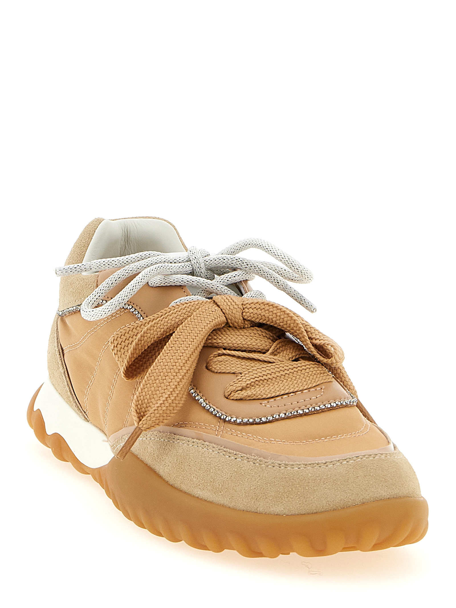 PINKO Beige Calfskin Athletic Sneakers PINKO Beige Calfskin Athletic Sneakers - Image 2