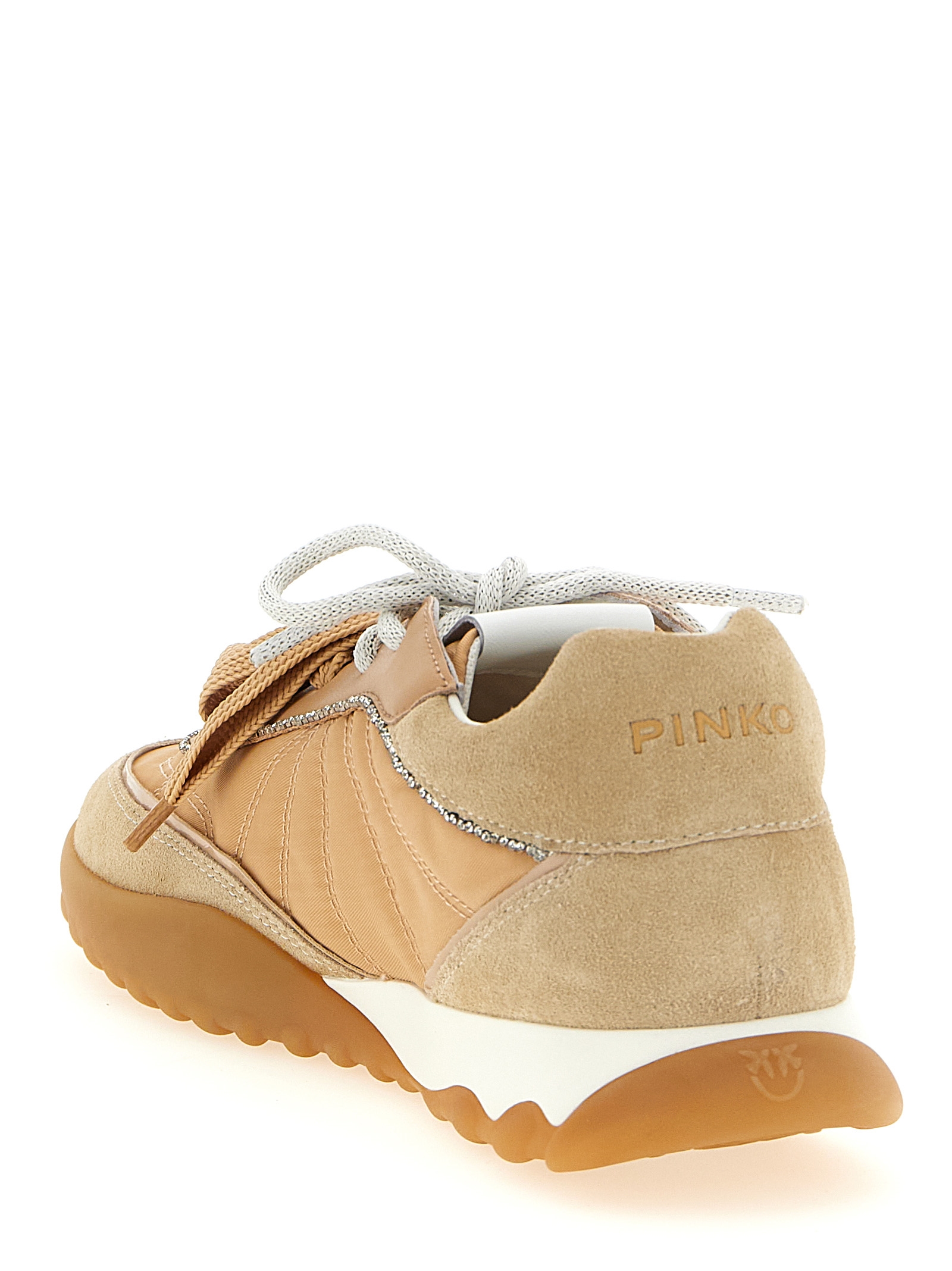 PINKO Beige Calfskin Athletic Sneakers PINKO Beige Calfskin Athletic Sneakers - Image 3