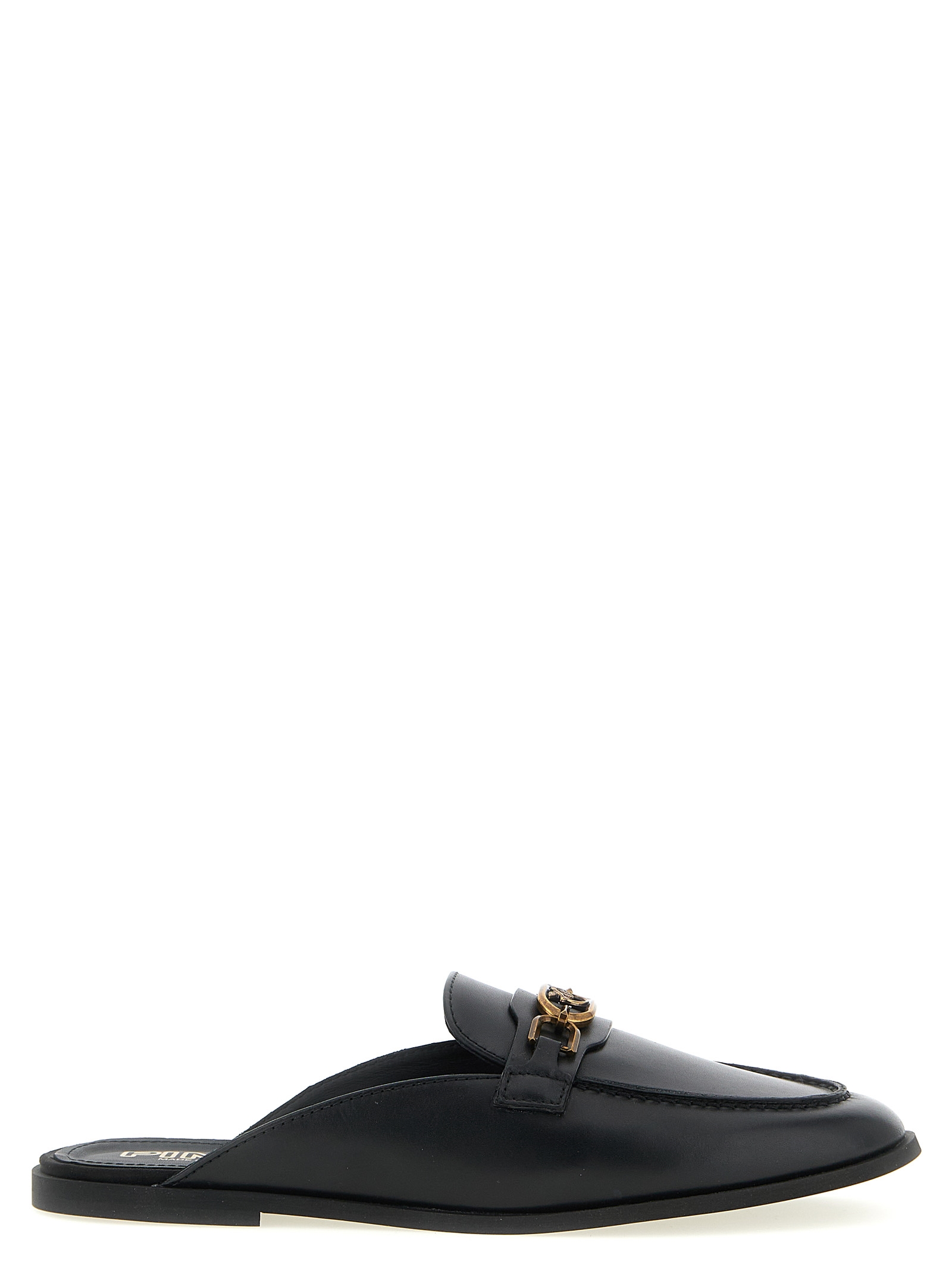 PINKO Black Calfskin Slides PINKO Black Calfskin Slides
