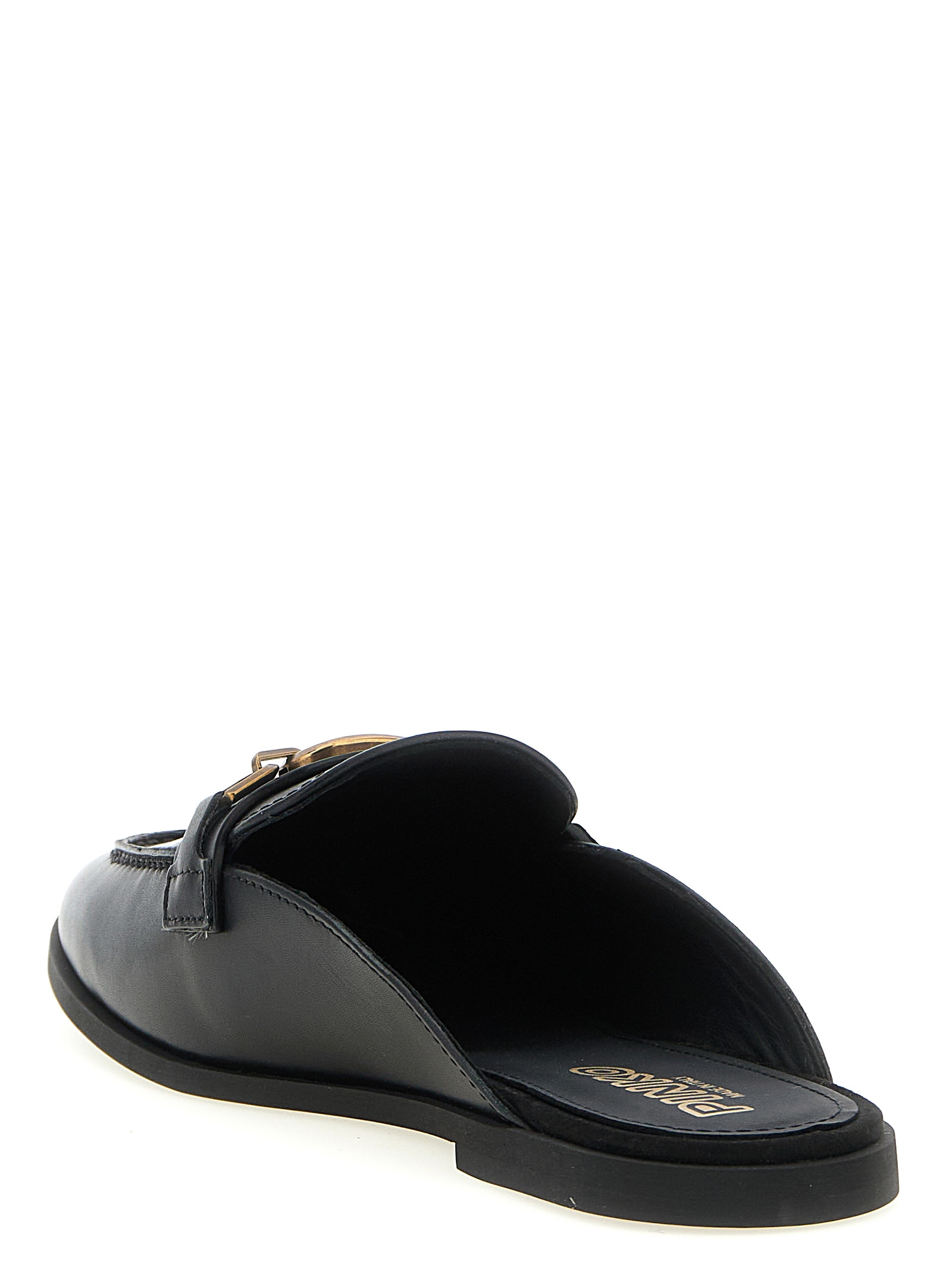 PINKO Black Calfskin Slides PINKO Black Calfskin Slides - Image 3