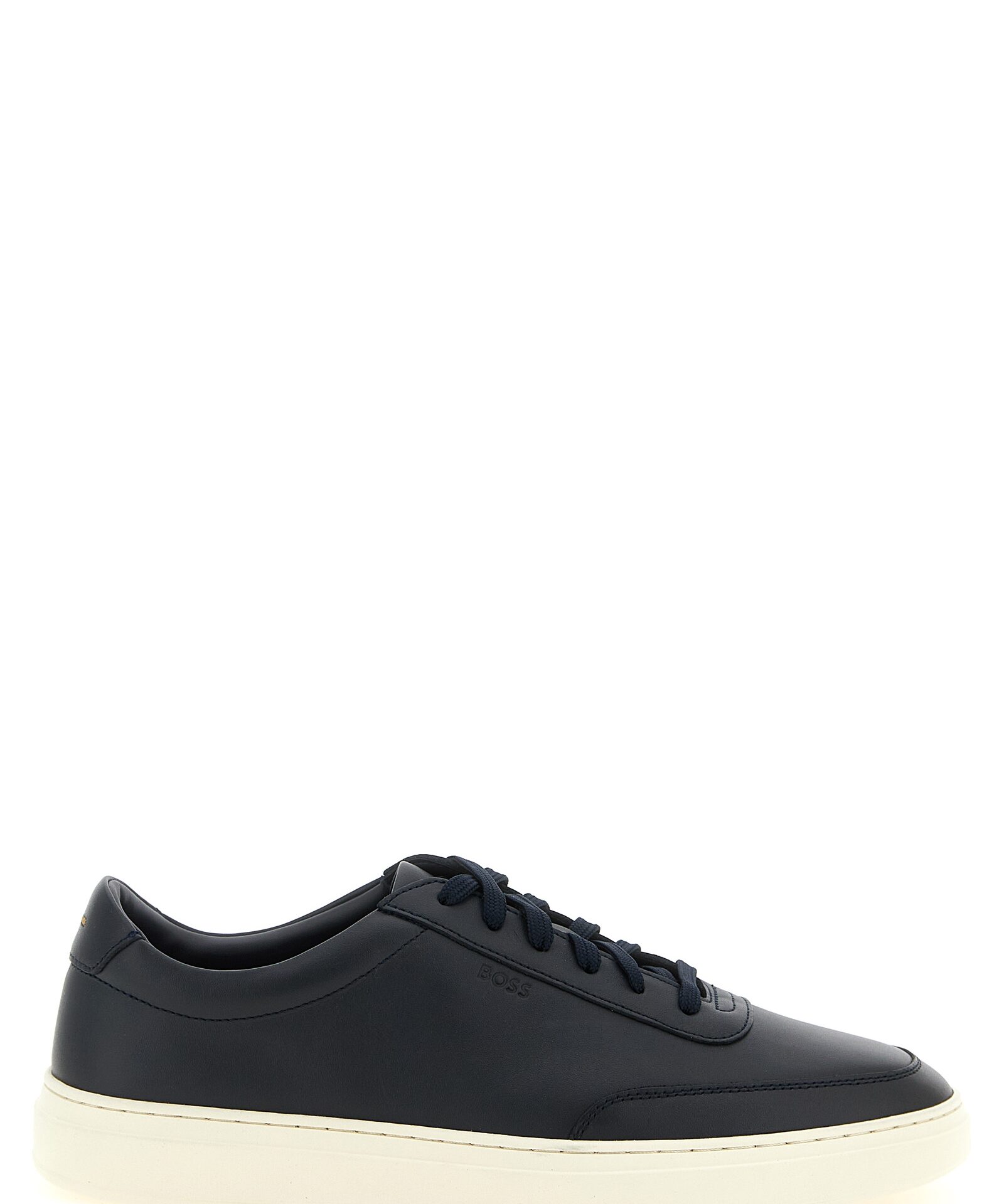Hugo Boss Blue Cowhide Low Top Sneakers