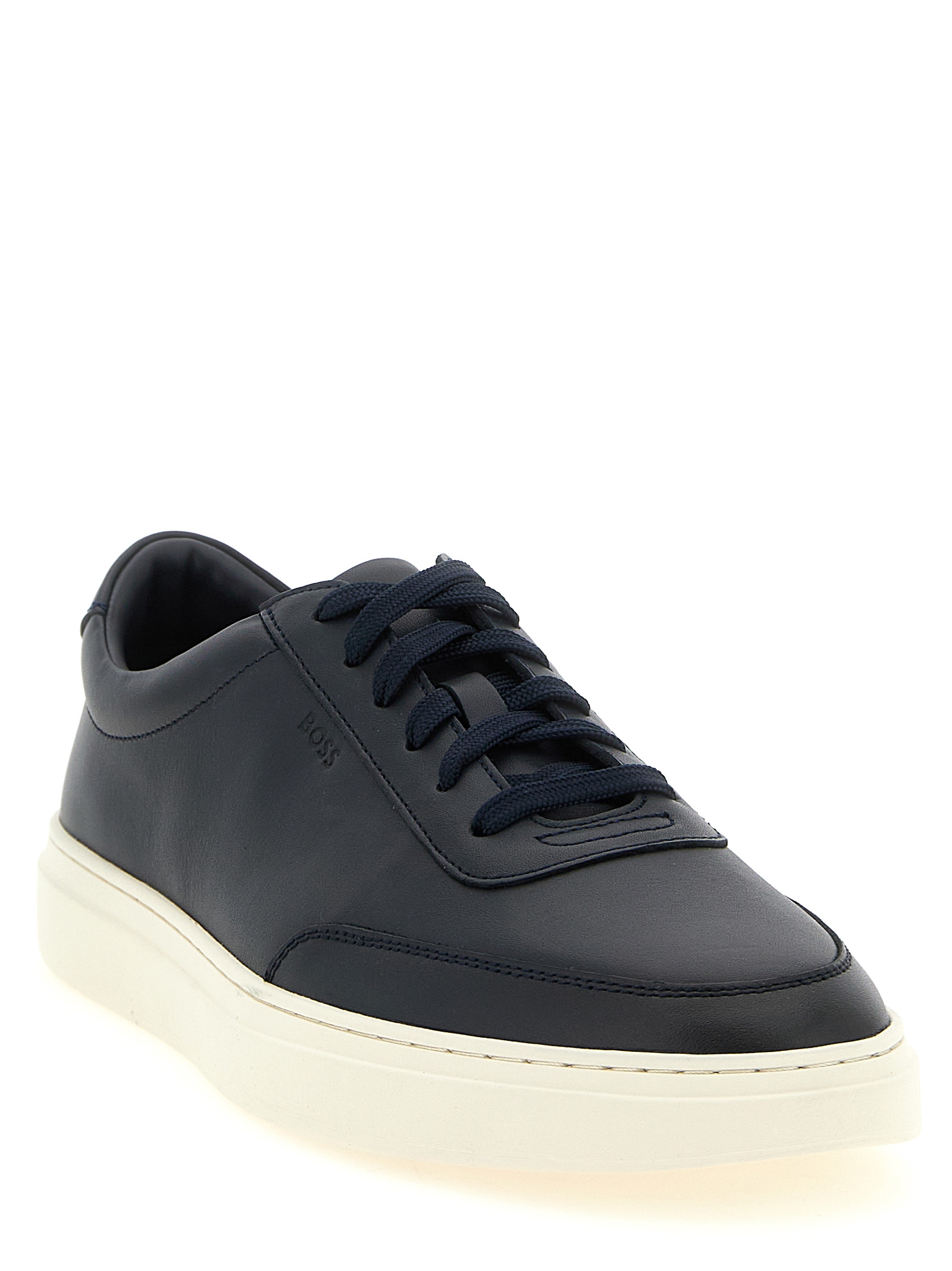 Hugo Boss Blue Cowhide Low Top Sneakers Hugo Boss Blue Cowhide Low Top Sneakers - Image 2