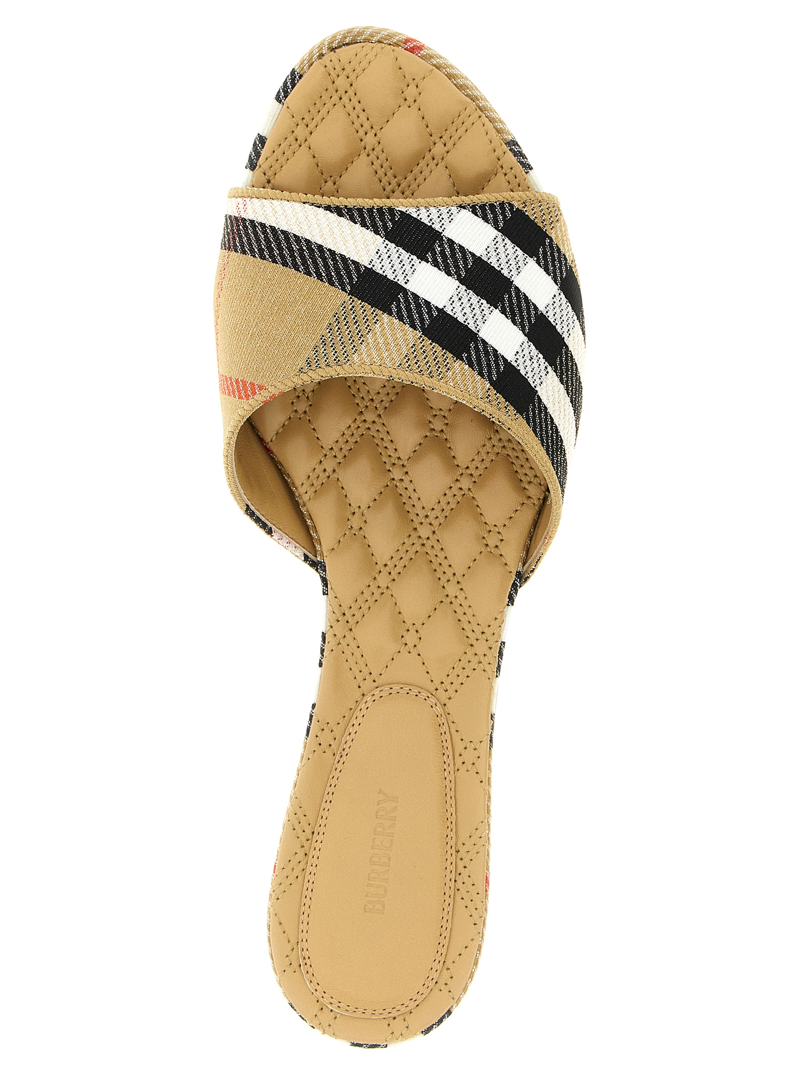 Burberry Beige Polyester Slides Burberry Beige Polyester Slides - Image 4