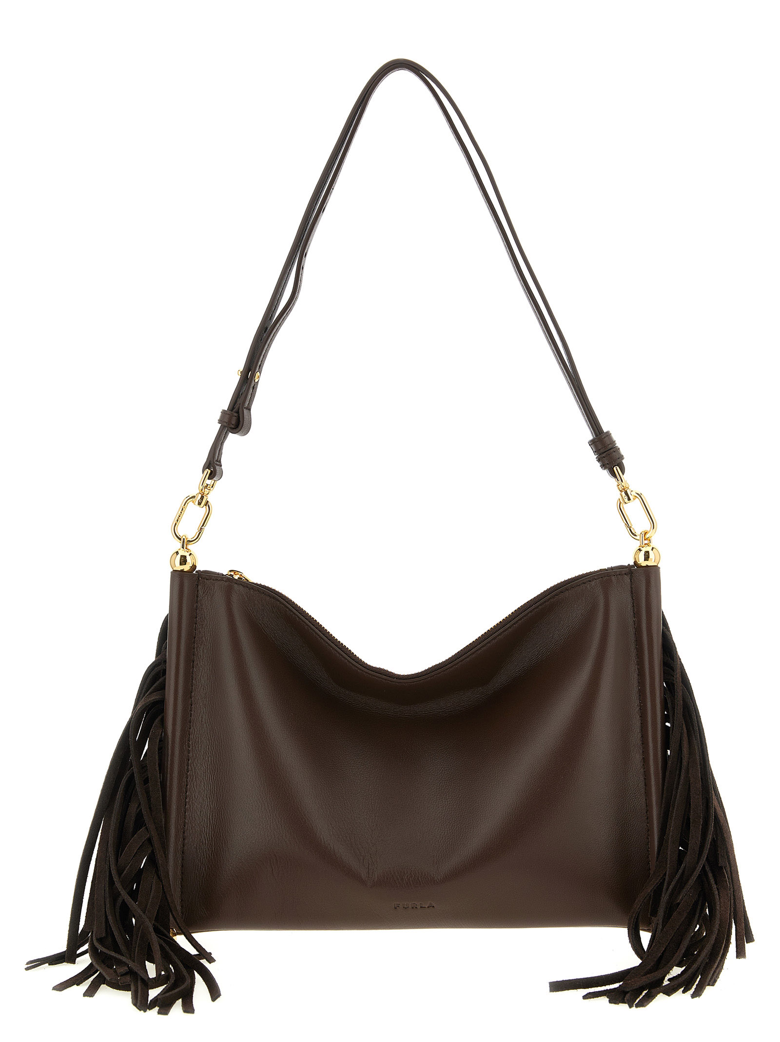 Furla Brown Lamb Leather Shoulder Bag Furla Brown Lamb Leather Shoulder Bag