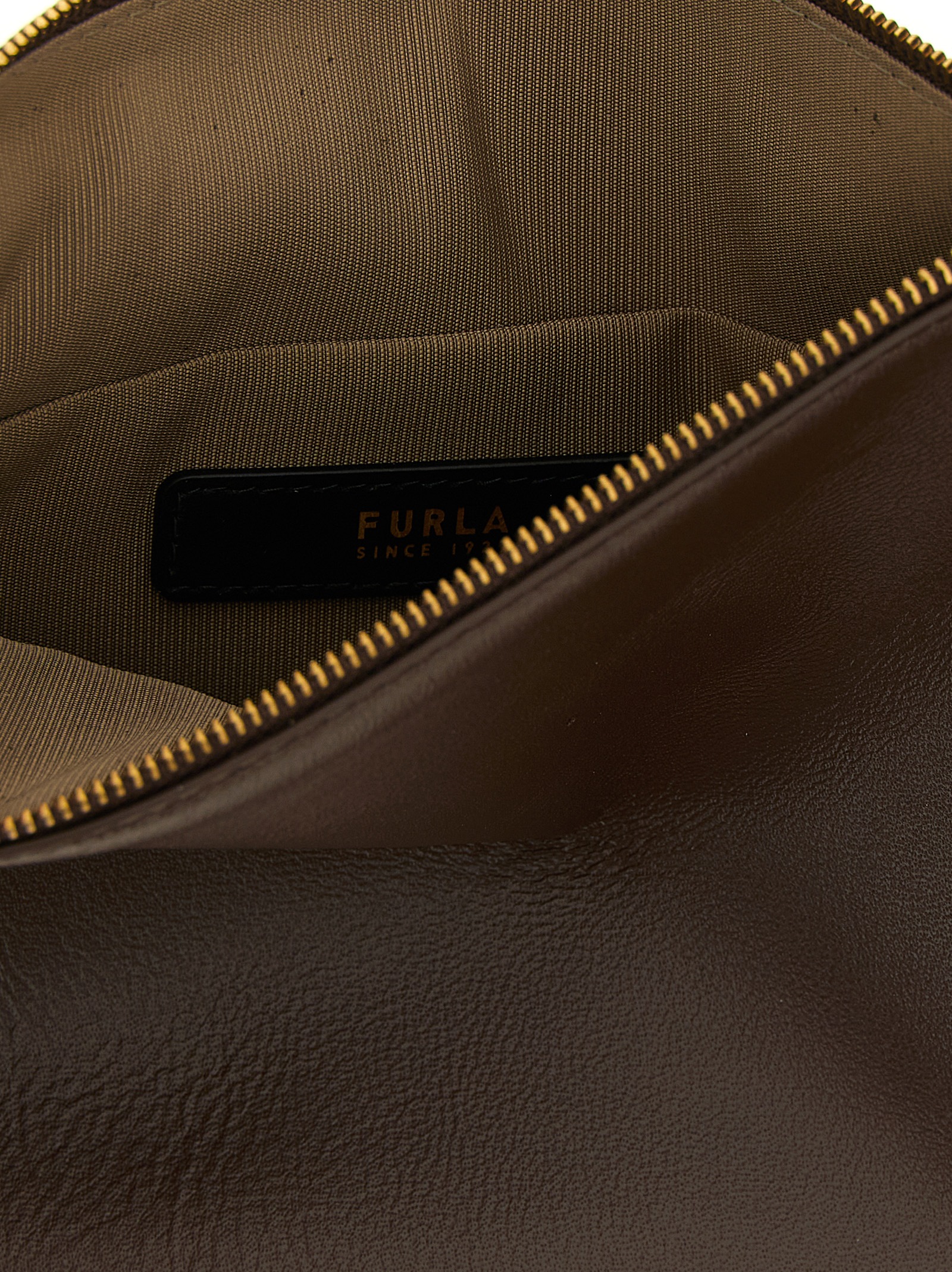 Furla Brown Lamb Leather Shoulder Bag Furla Brown Lamb Leather Shoulder Bag - Image 4